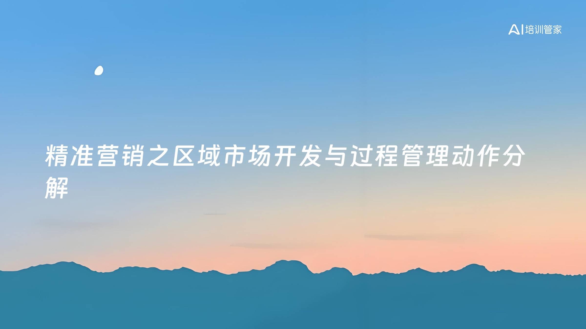 精准营销之区域市场开发与过程管理动作分解