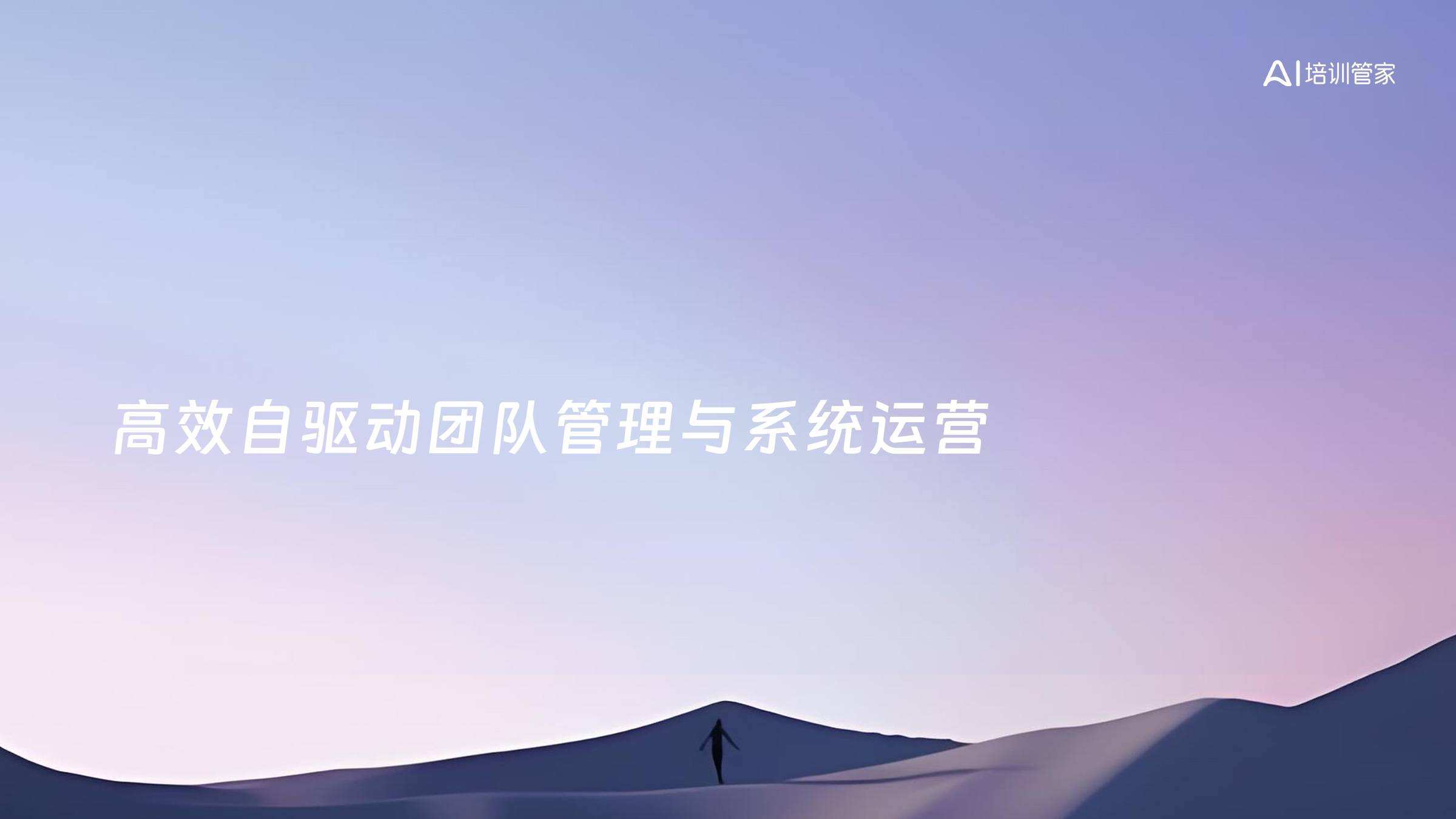 高效自驱动团队管理与系统运营
