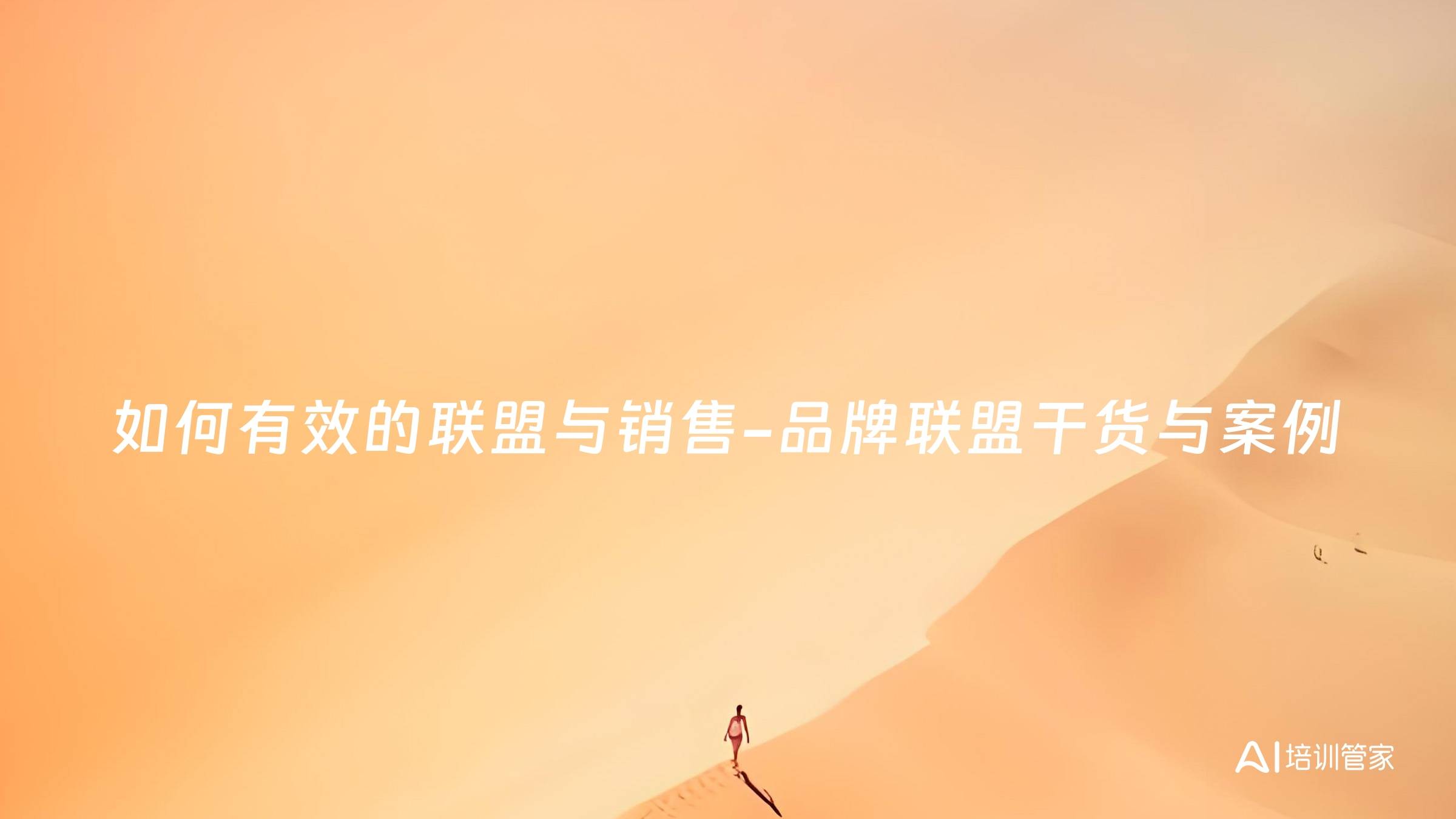 如何有效的联盟与销售-品牌联盟干货与案例