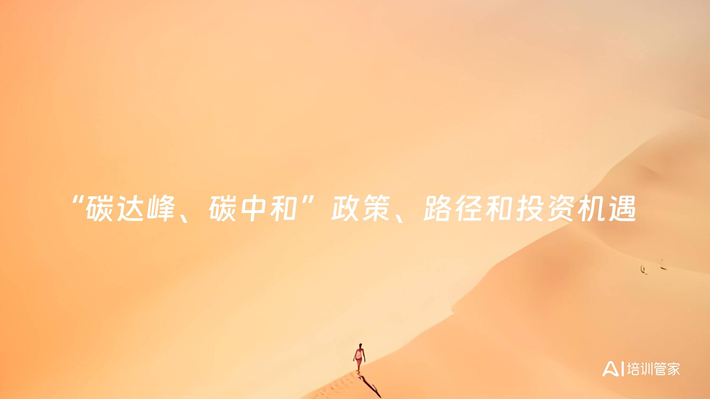 “碳达峰、碳中和”政策、路径和投资机遇