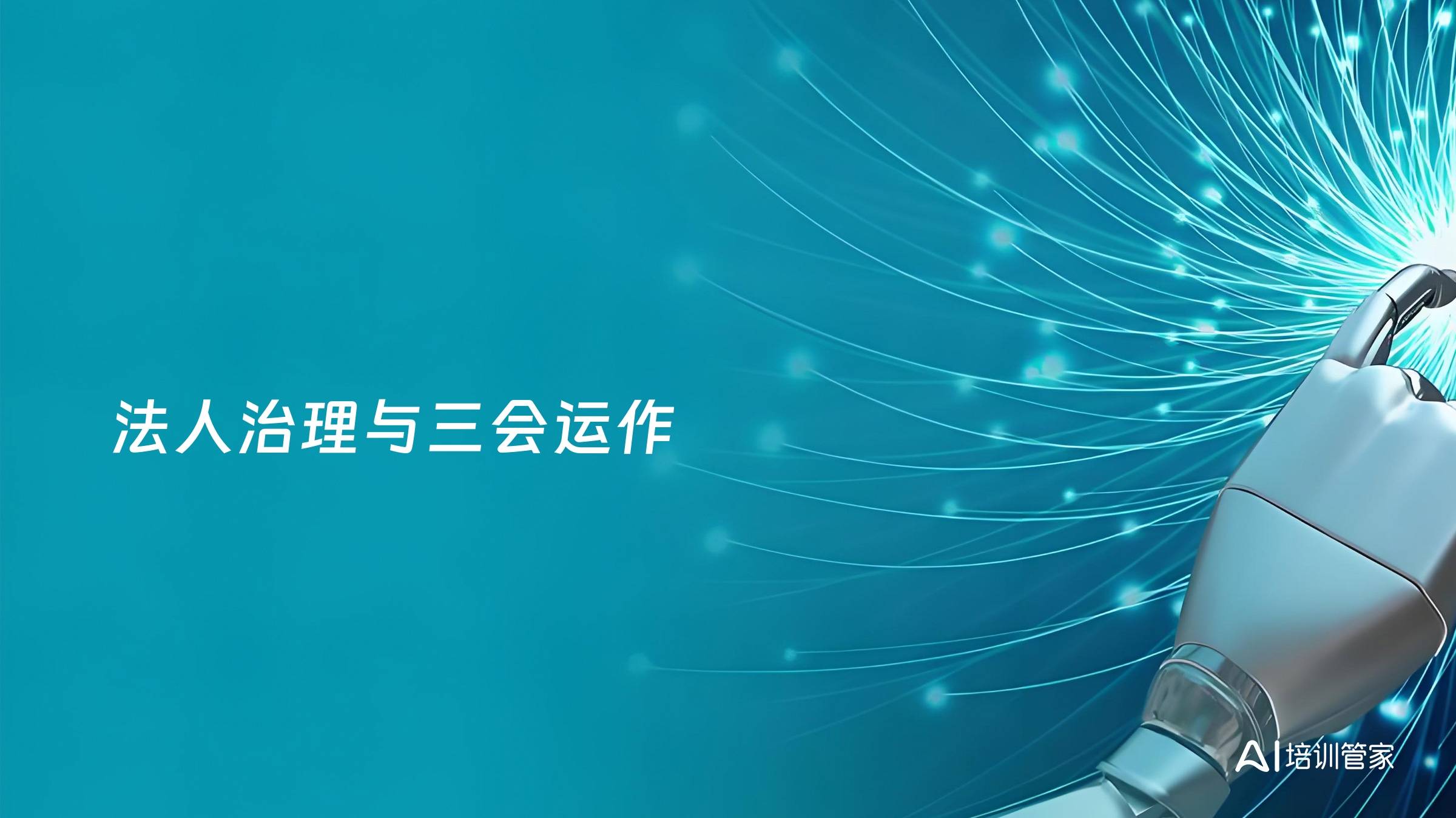 法人治理与三会运作