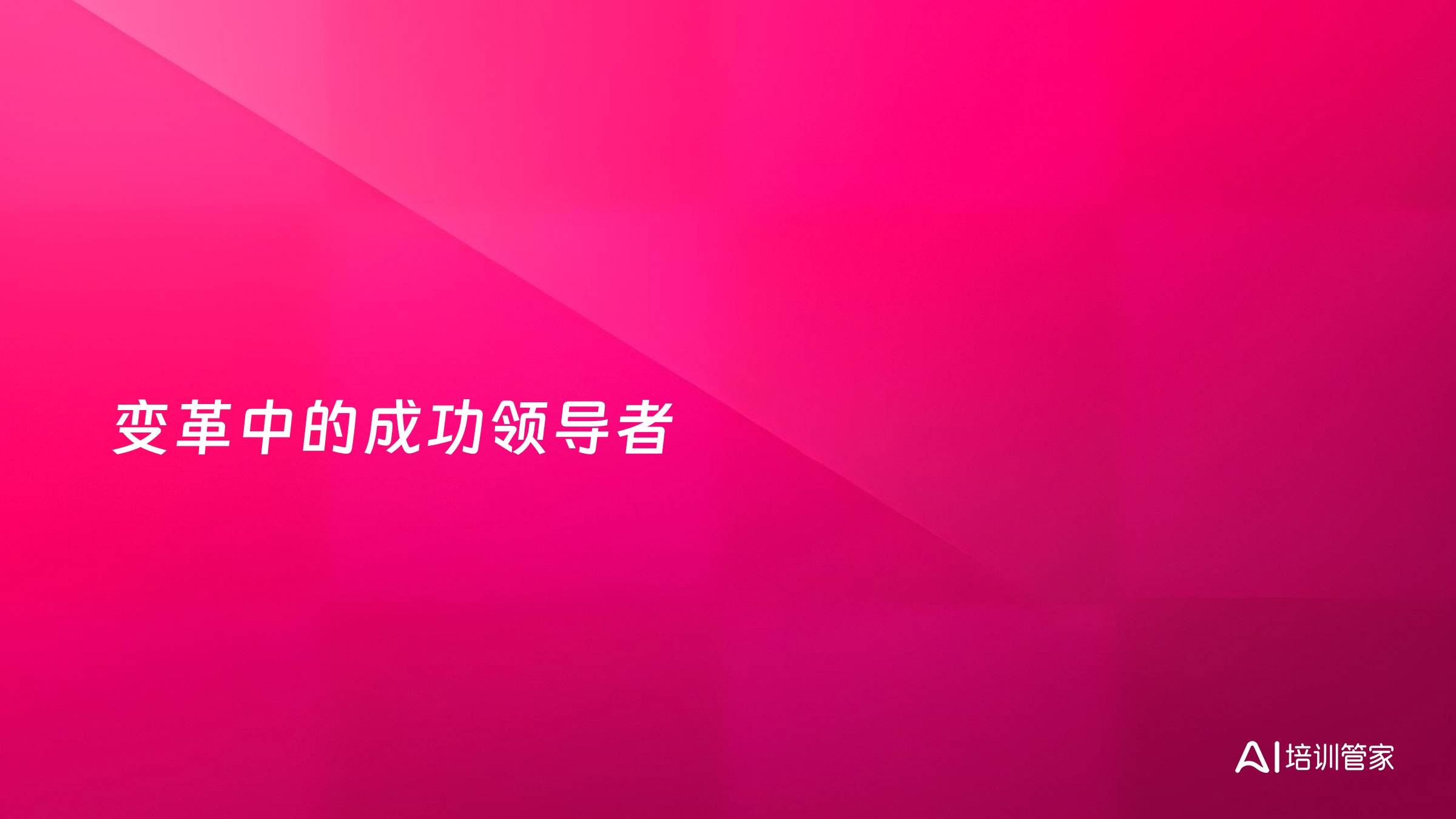 变革中的成功领导者
