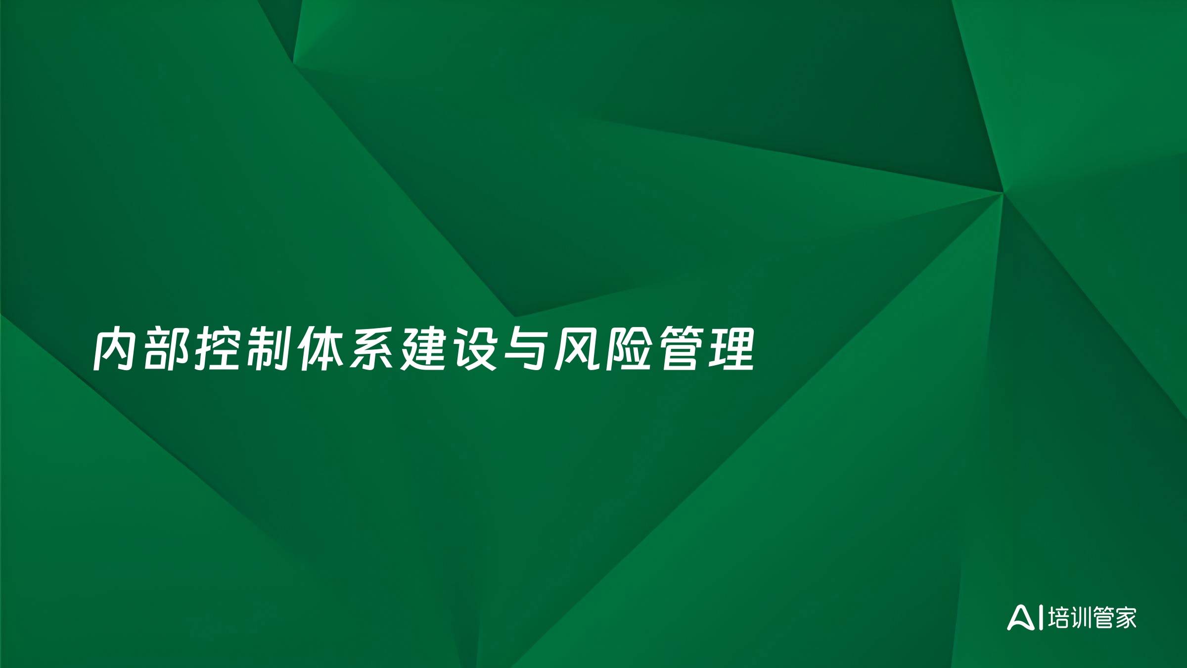 内部控制体系建设与风险管理