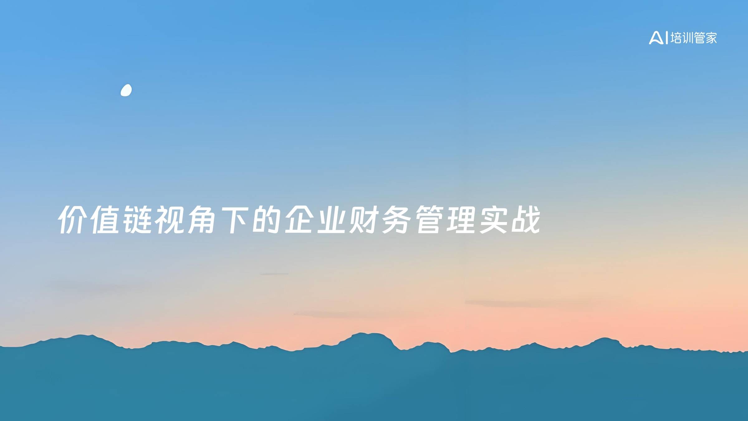价值链视角下的企业财务管理实战