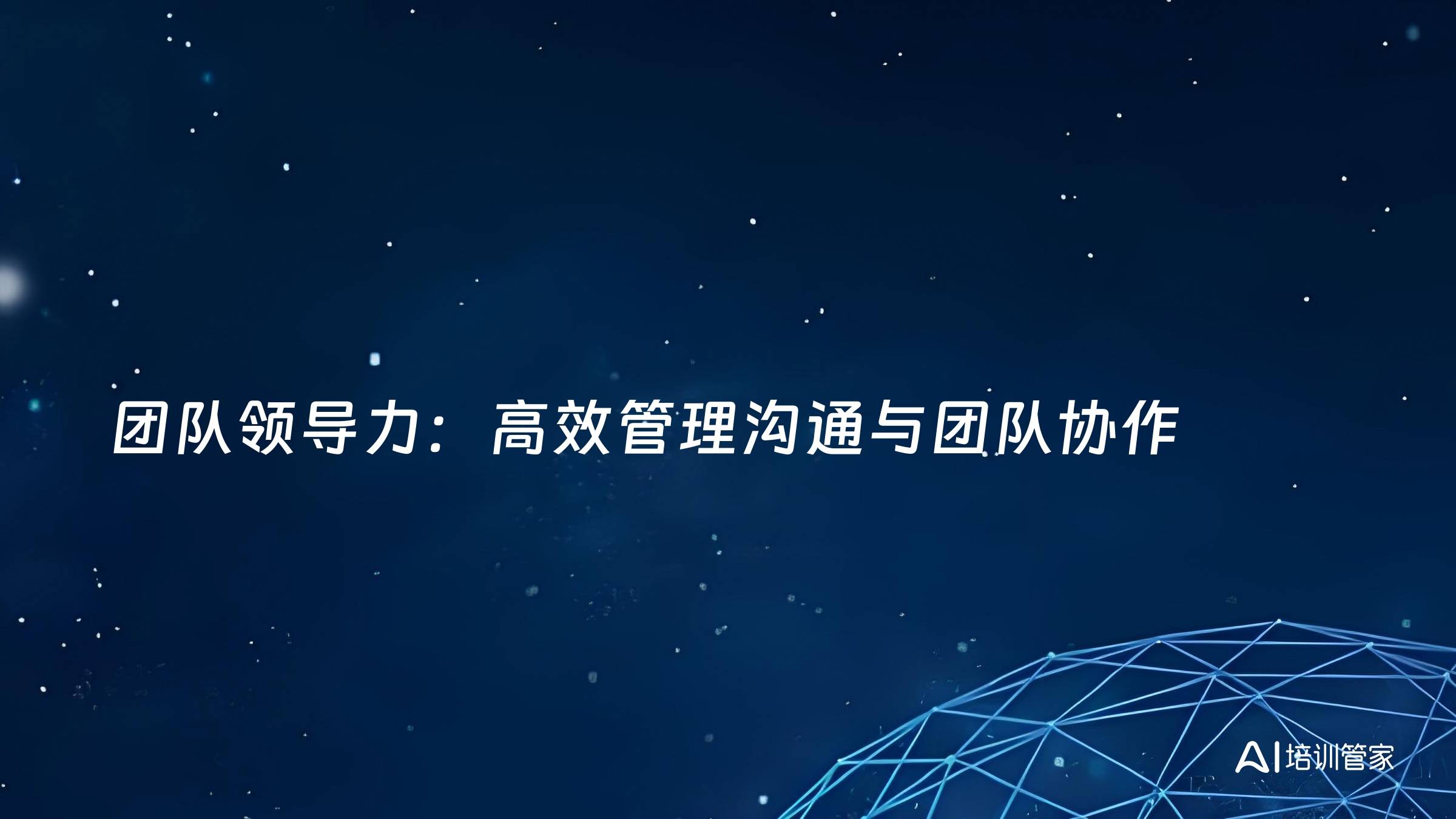 团队领导力：高效管理沟通与团队协作