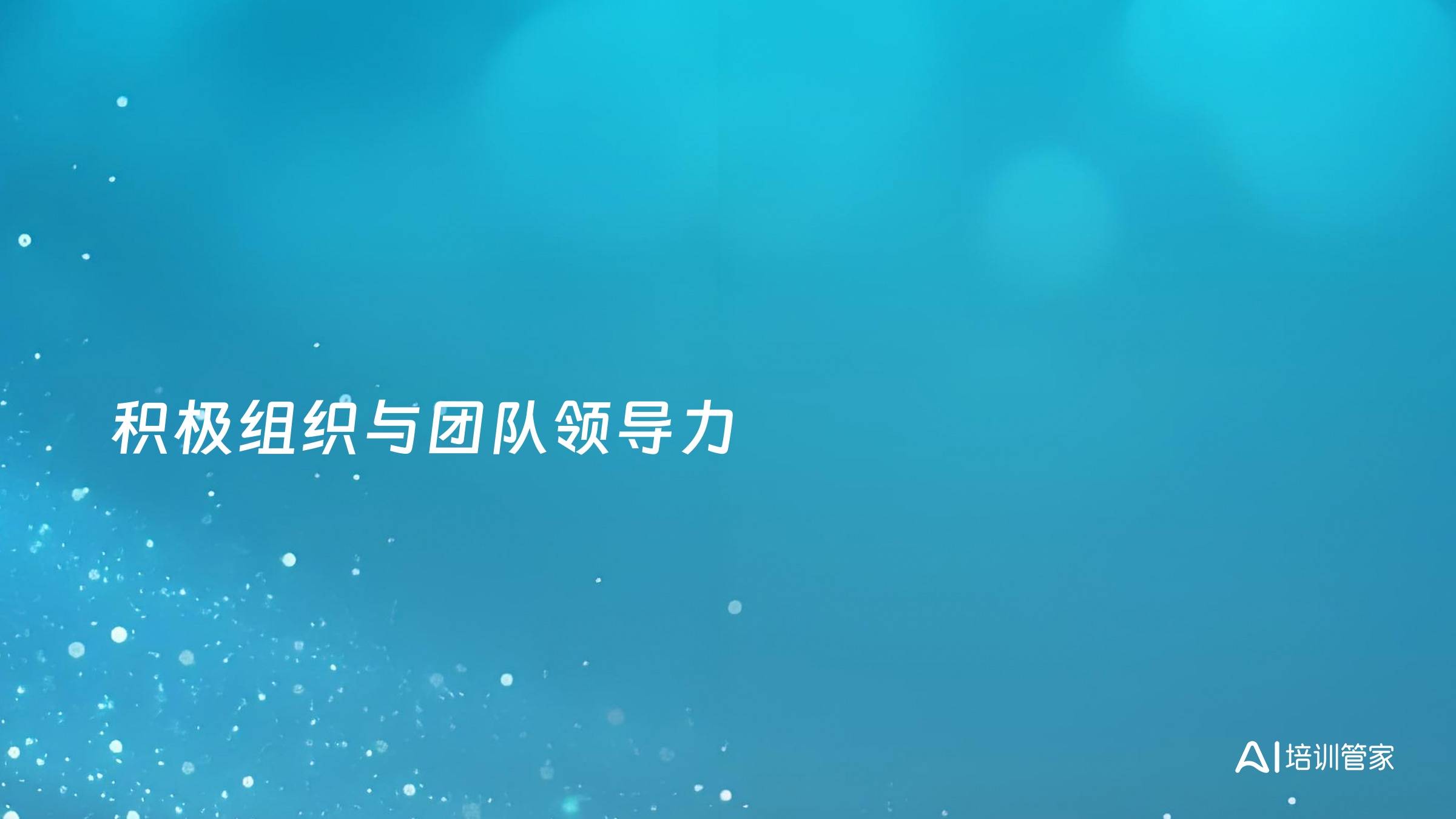 积极组织与团队领导力