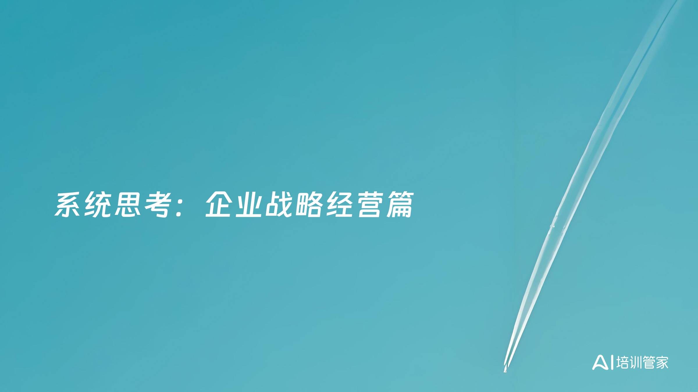 系统思考：企业战略经营篇