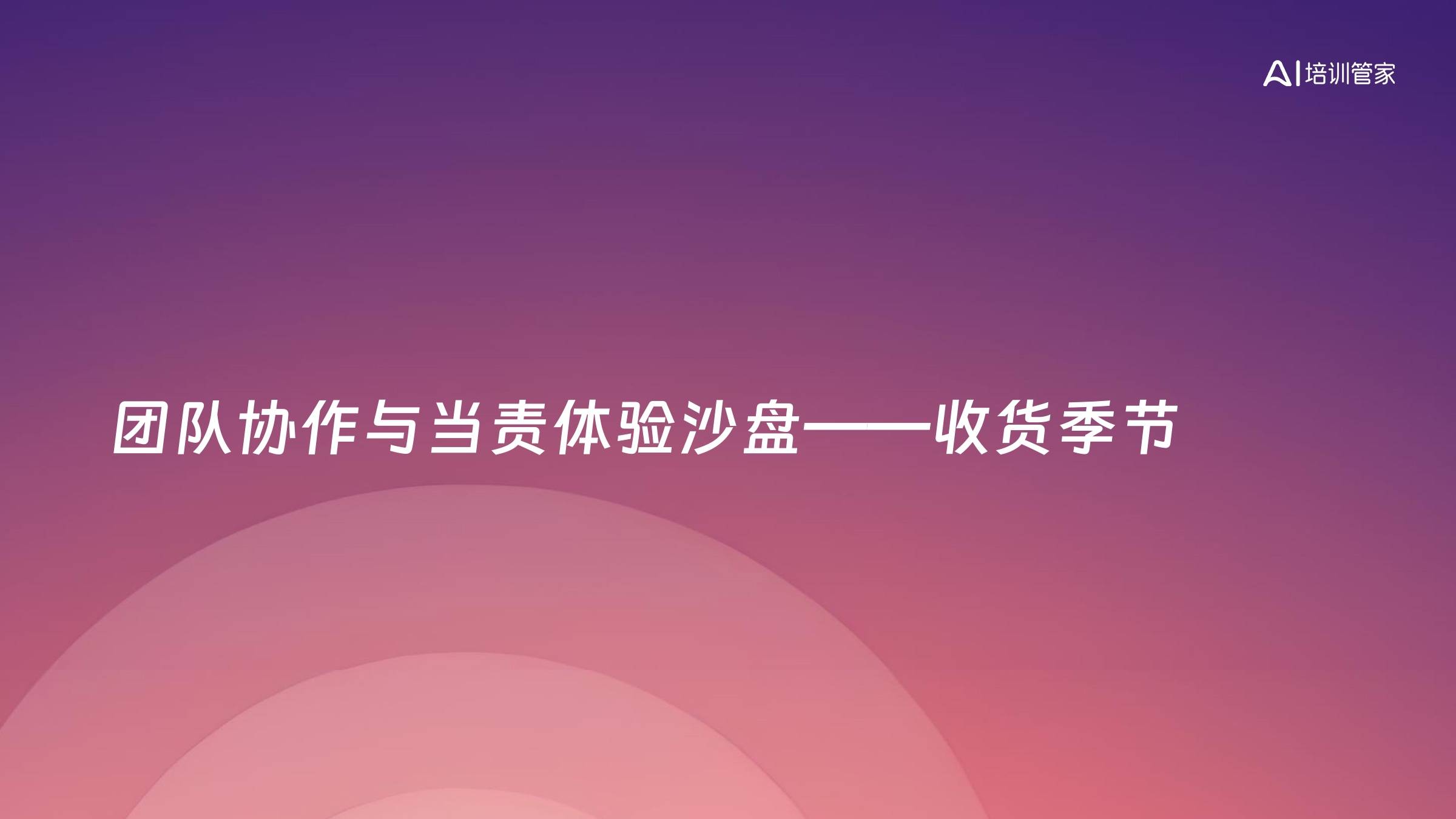 团队协作与当责体验沙盘——收货季节