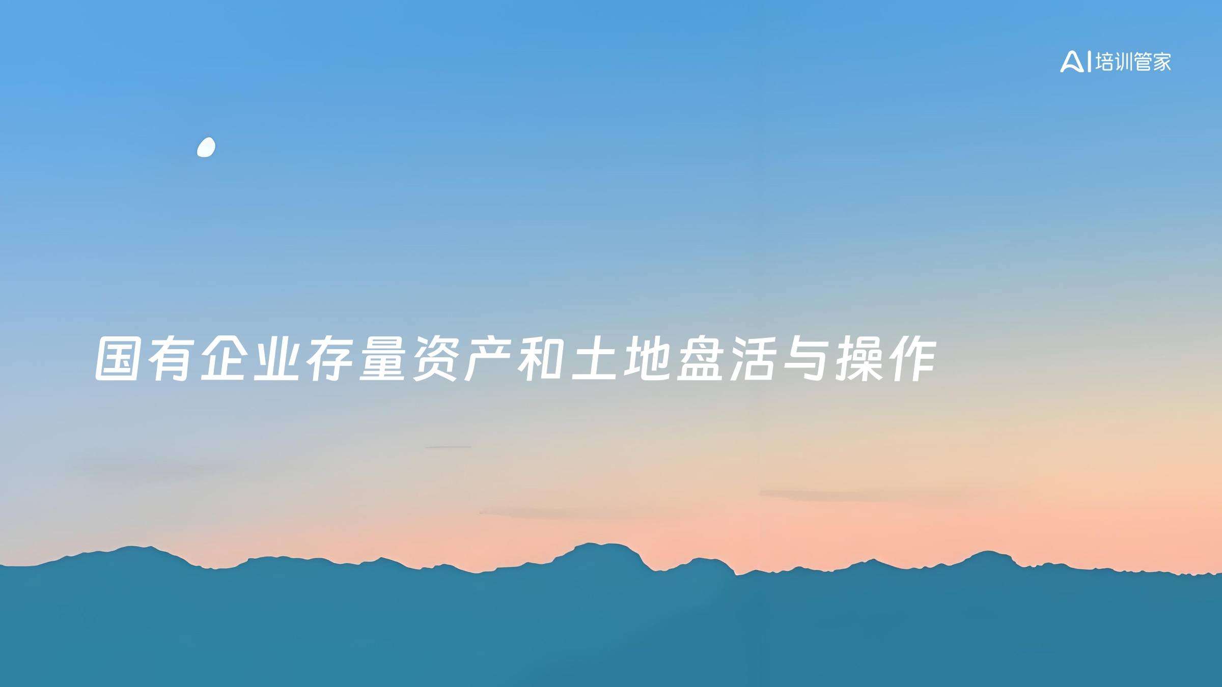 国有企业存量资产和土地盘活与操作