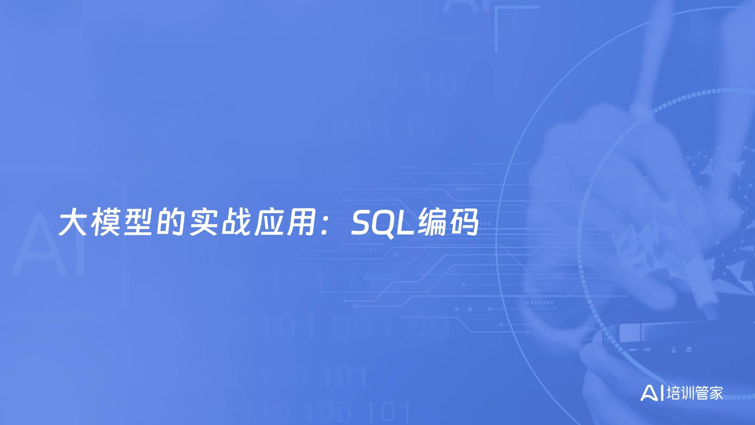 大模型的实战应用：SQL编码