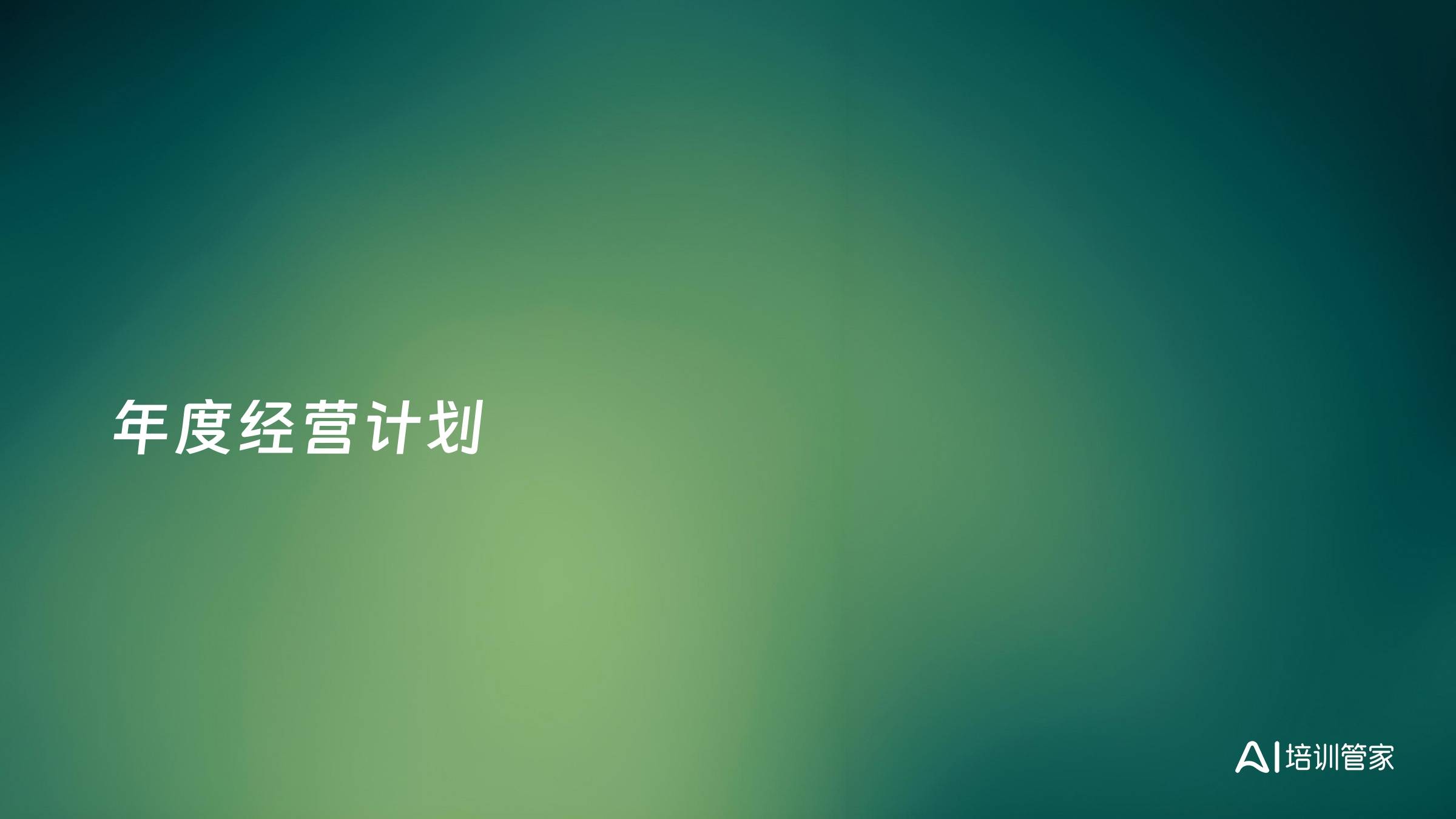 年度经营计划
