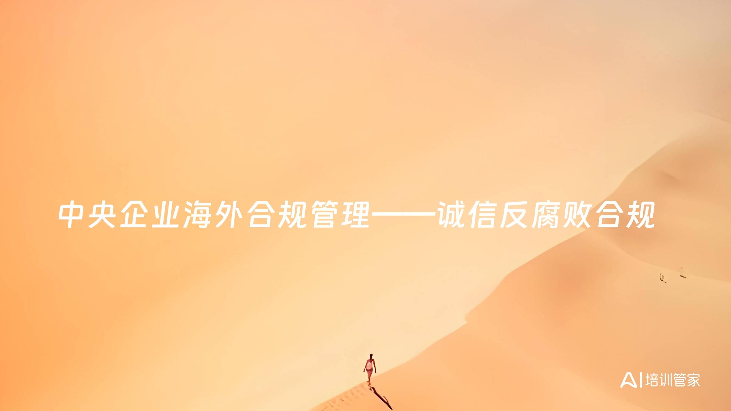 中央企业海外合规管理——诚信反腐败合规