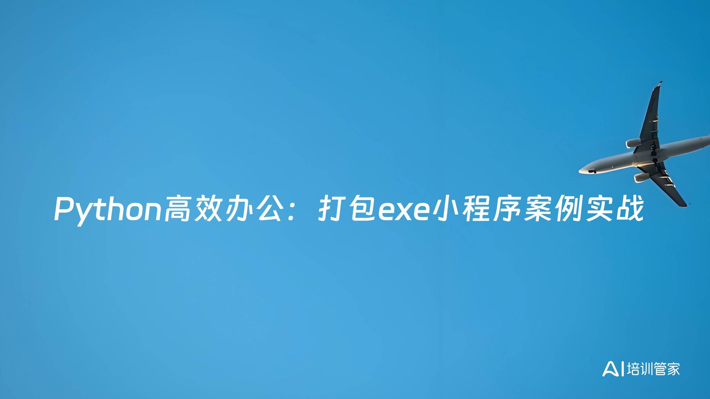 Python高效办公：打包exe小程序案例实战