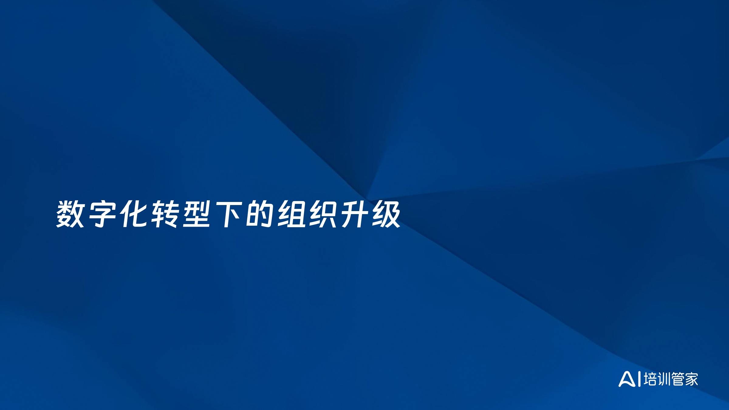 数字化转型下的组织升级