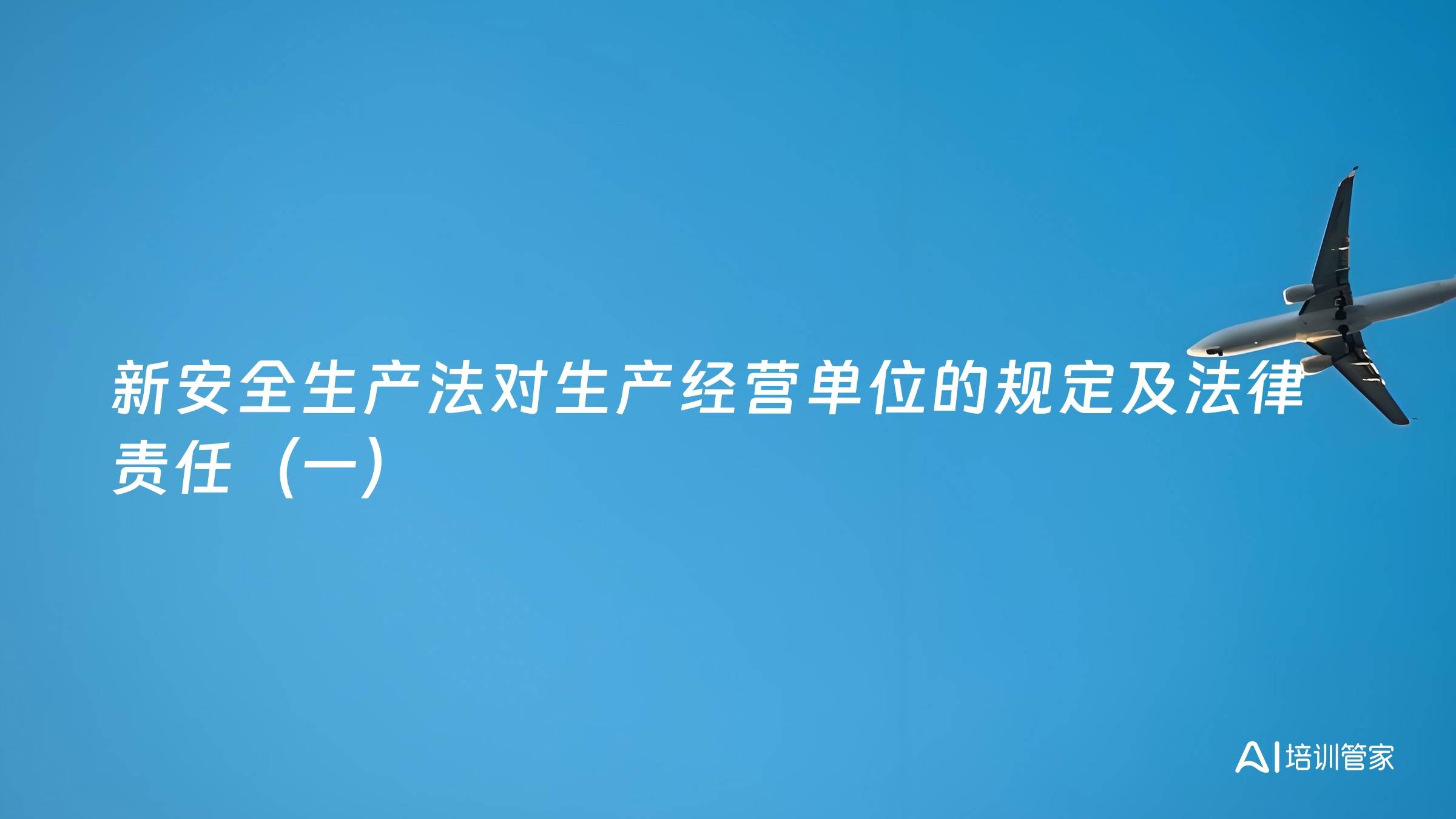 新安全生产法对生产经营单位的规定及法律责任（一）