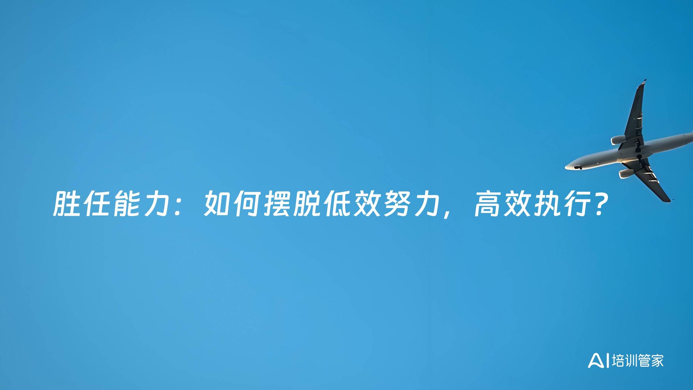 胜任能力：如何摆脱低效努力，高效执行？