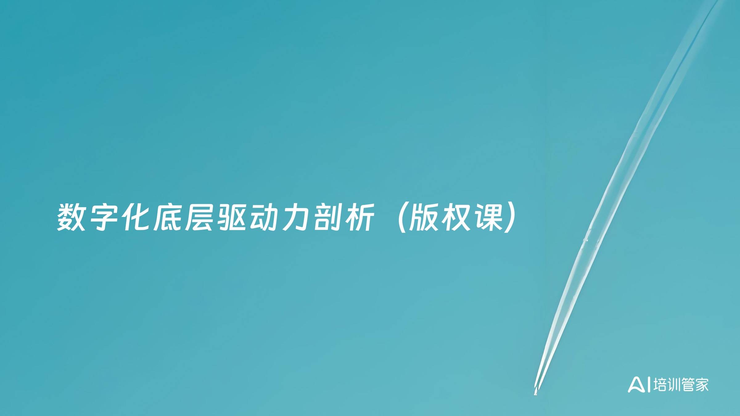 数字化底层驱动力剖析（版权课）