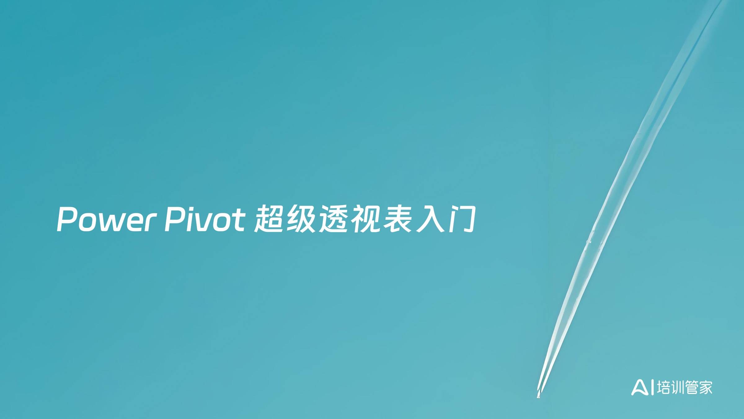 Power Pivot 超级透视表入门