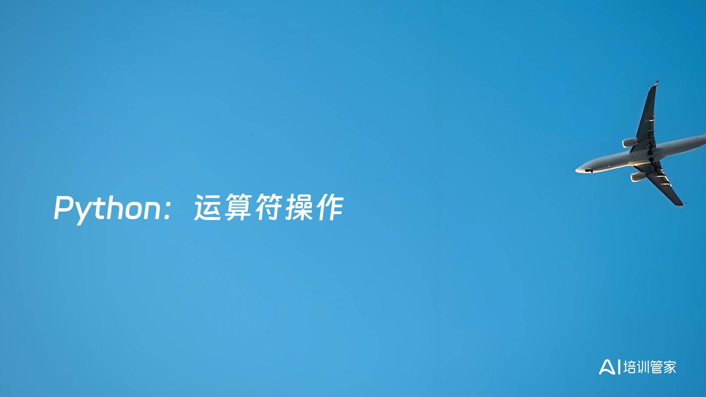 Python：运算符操作