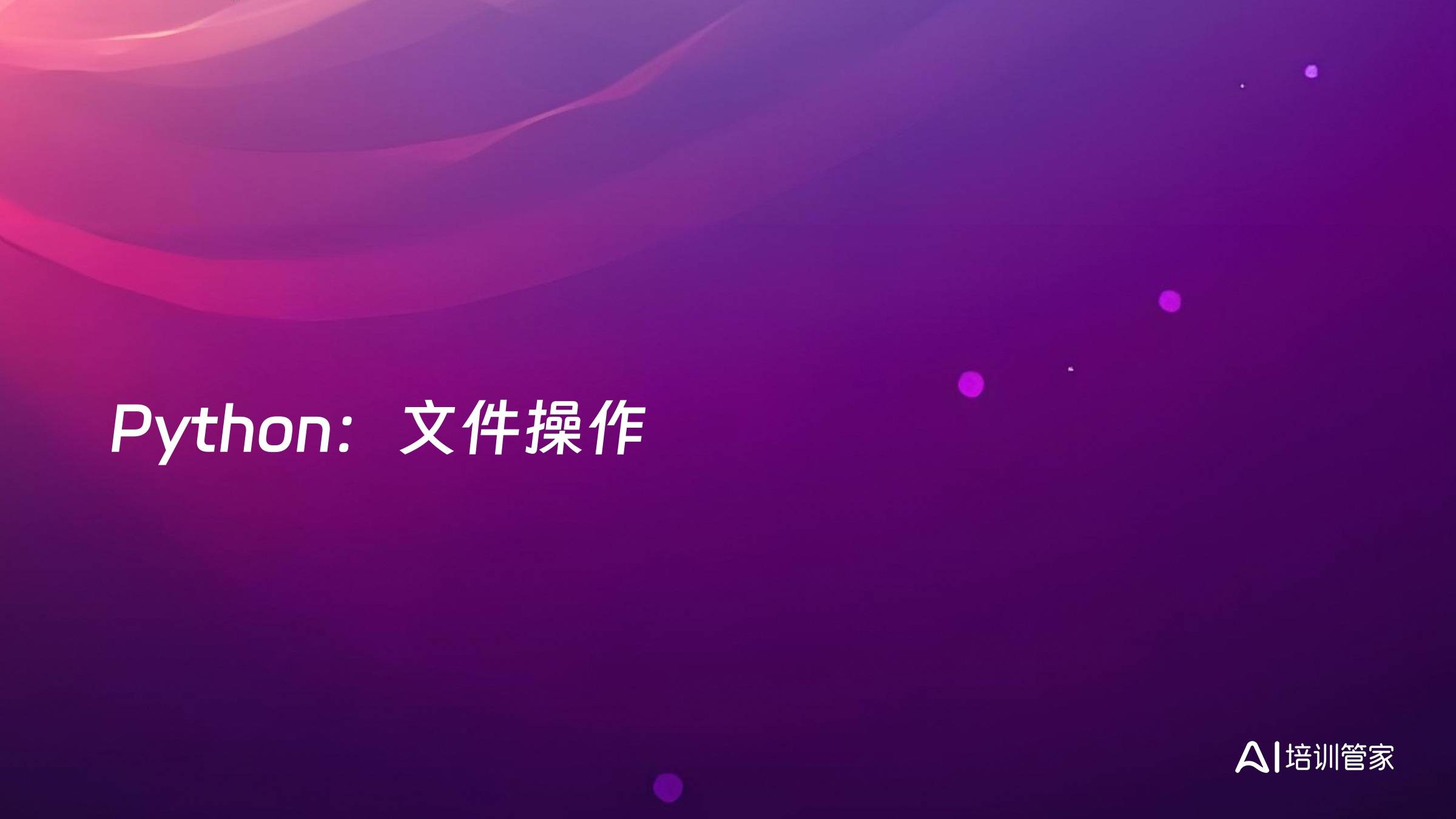 Python：文件操作