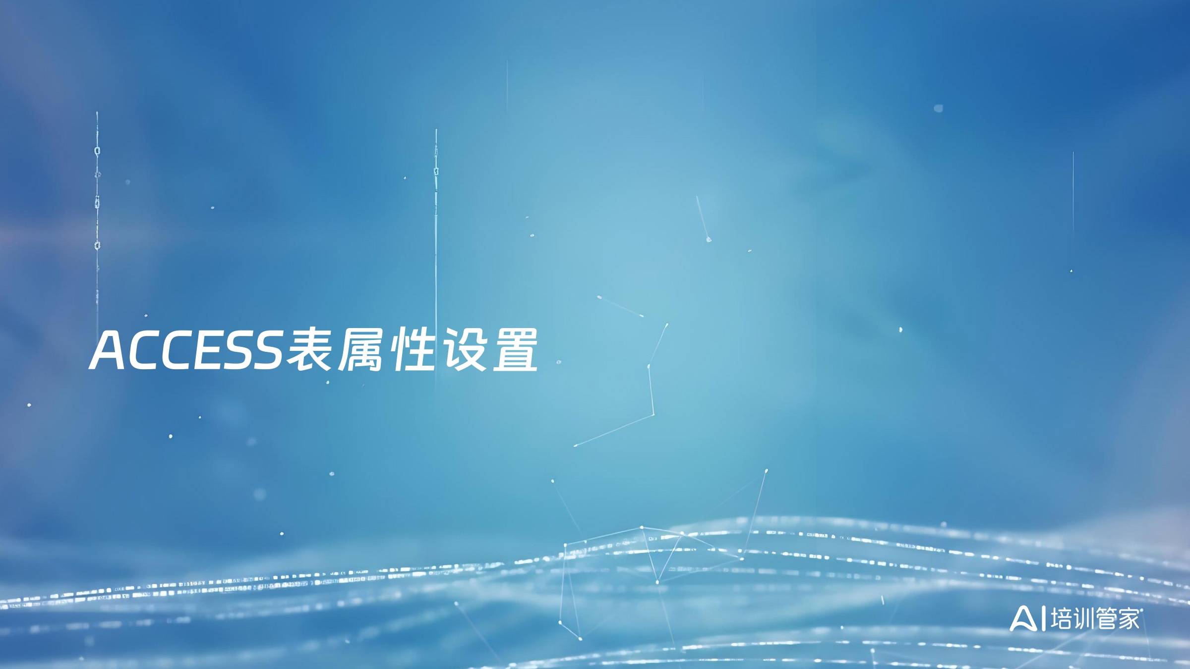 ACCESS表属性设置