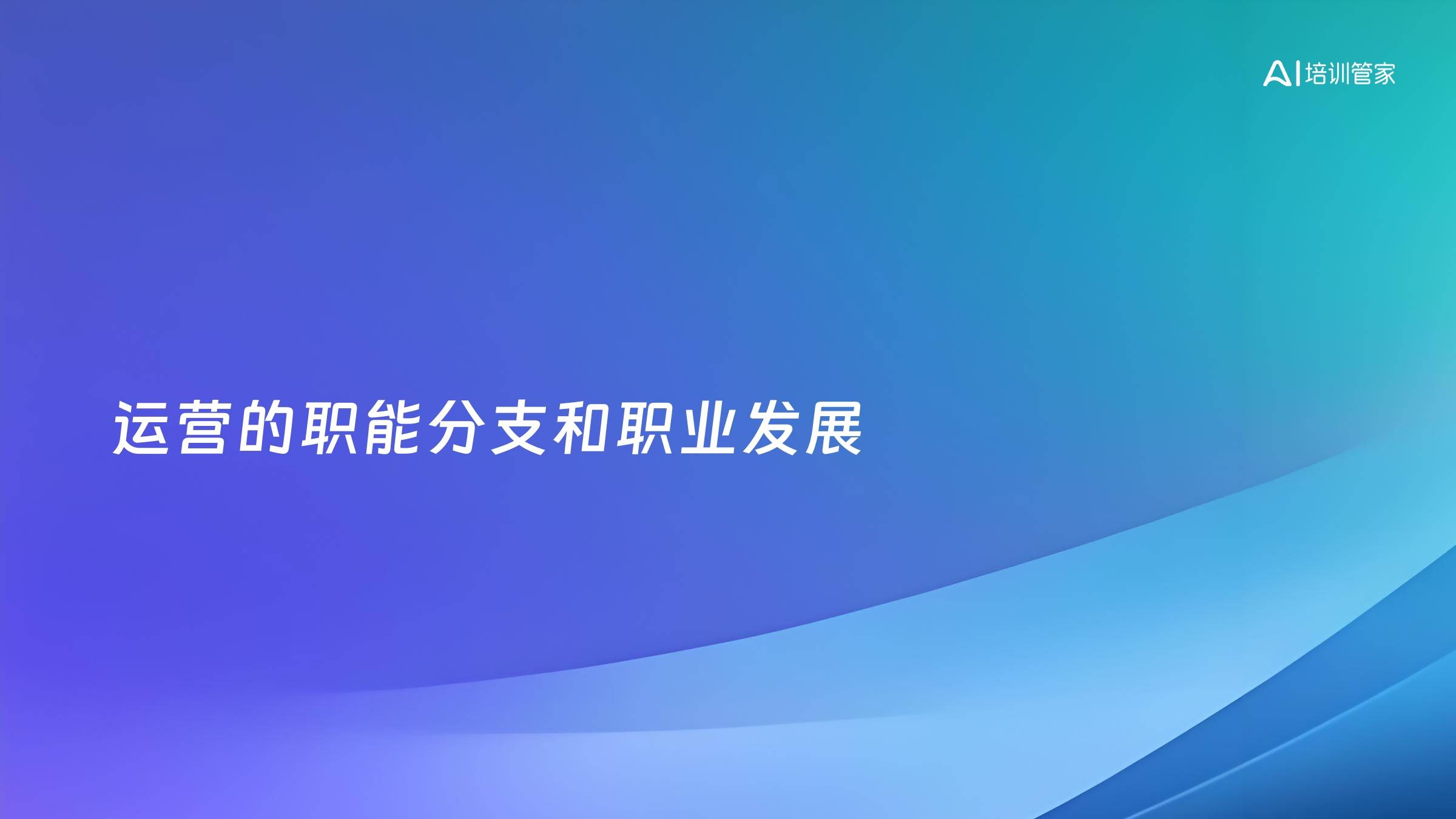 运营的职能分支和职业发展