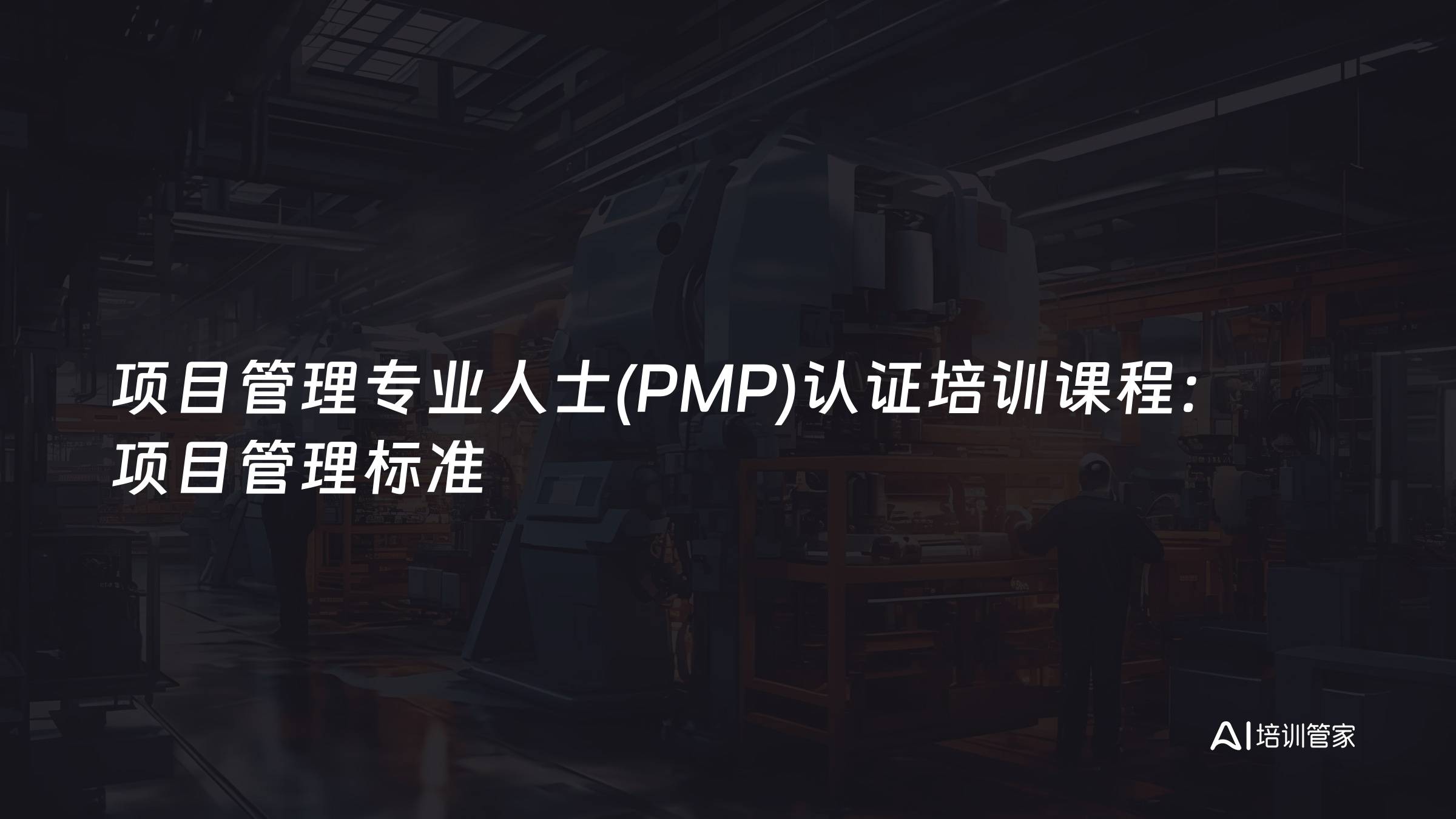 项目管理专业人士(PMP)认证培训课程：项目管理标准