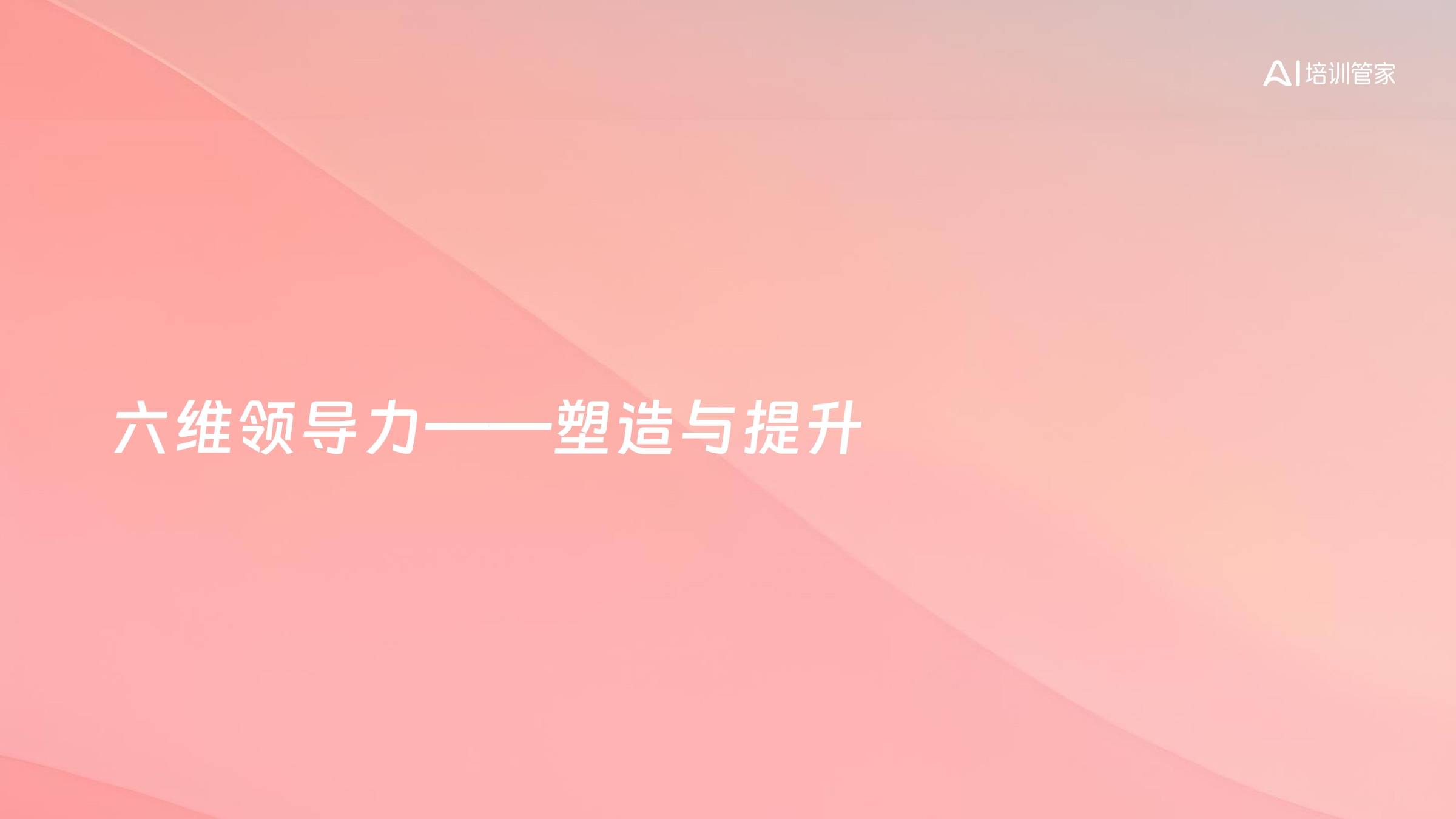 六维领导力——塑造与提升