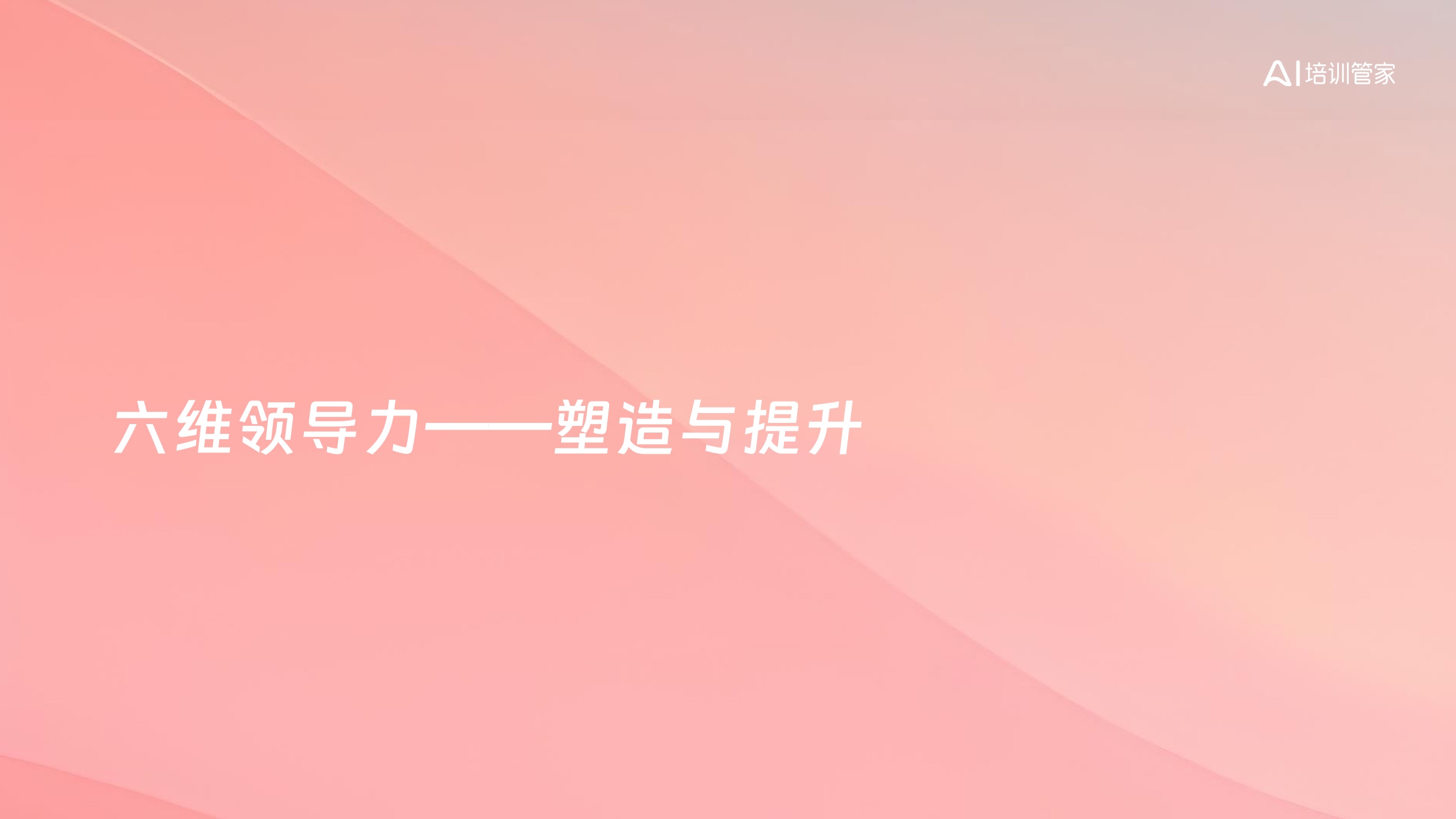 六维领导力——塑造与提升