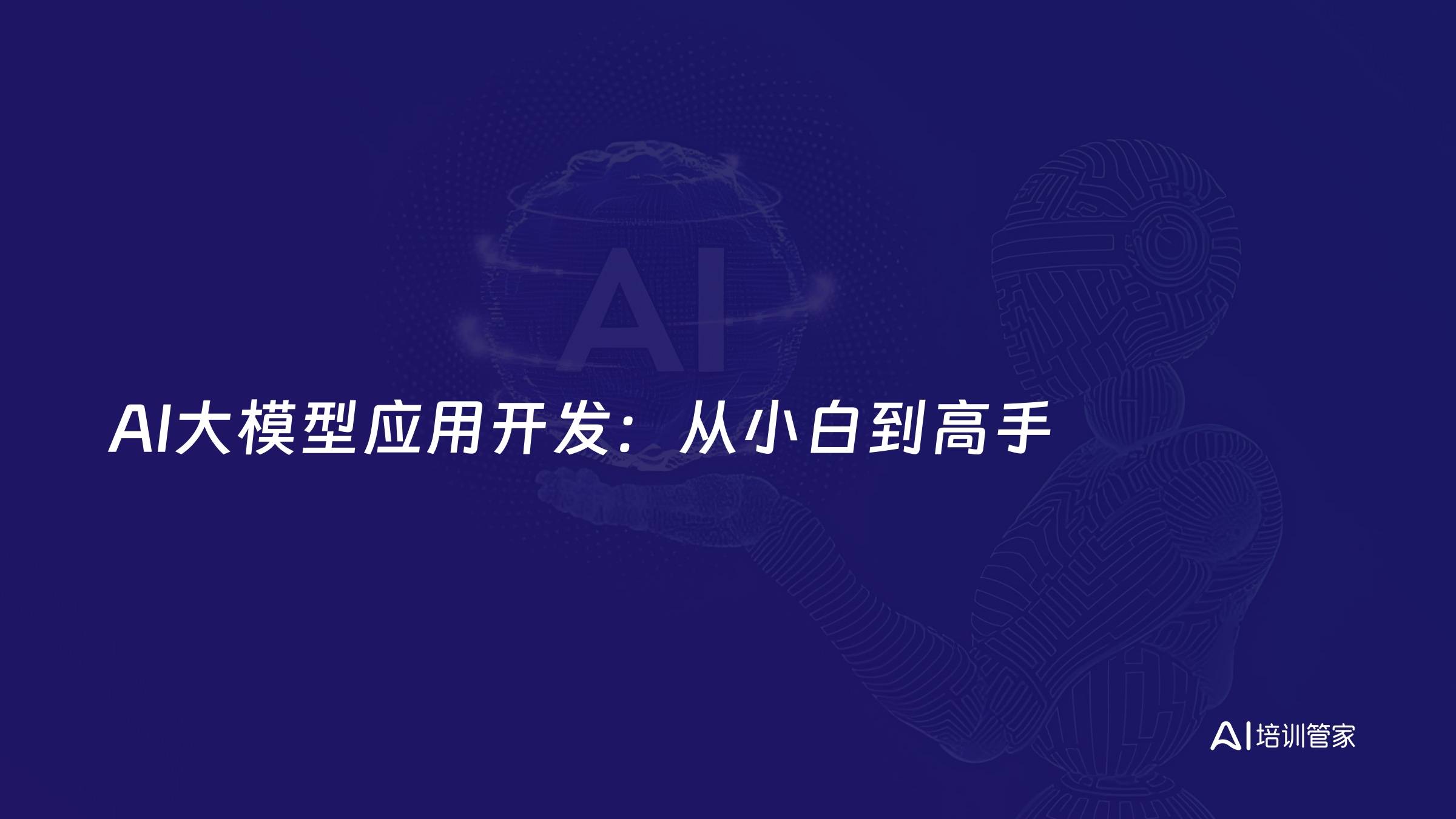 AI大模型应用开发：从小白到高手