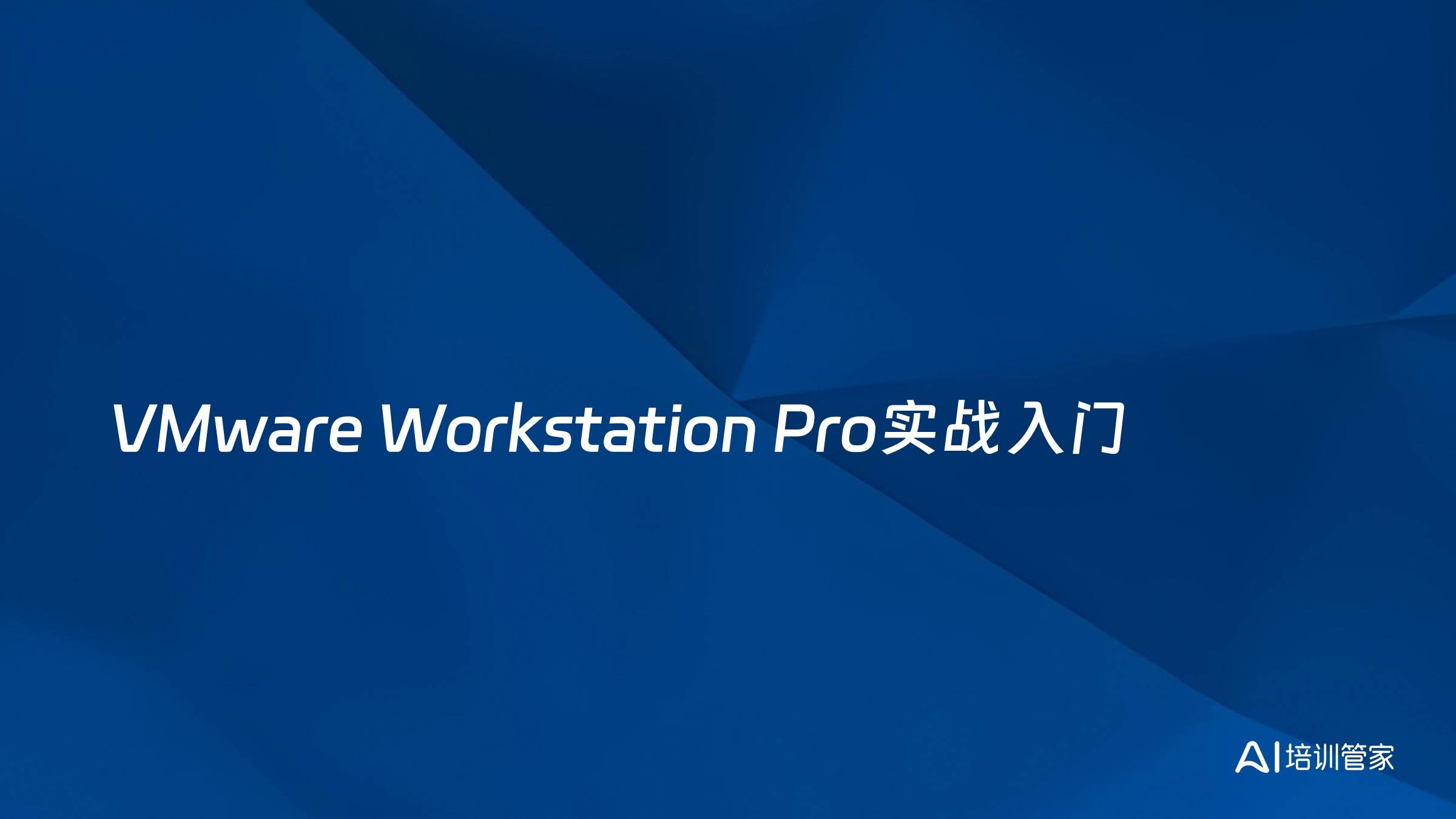 VMware Workstation Pro实战入门