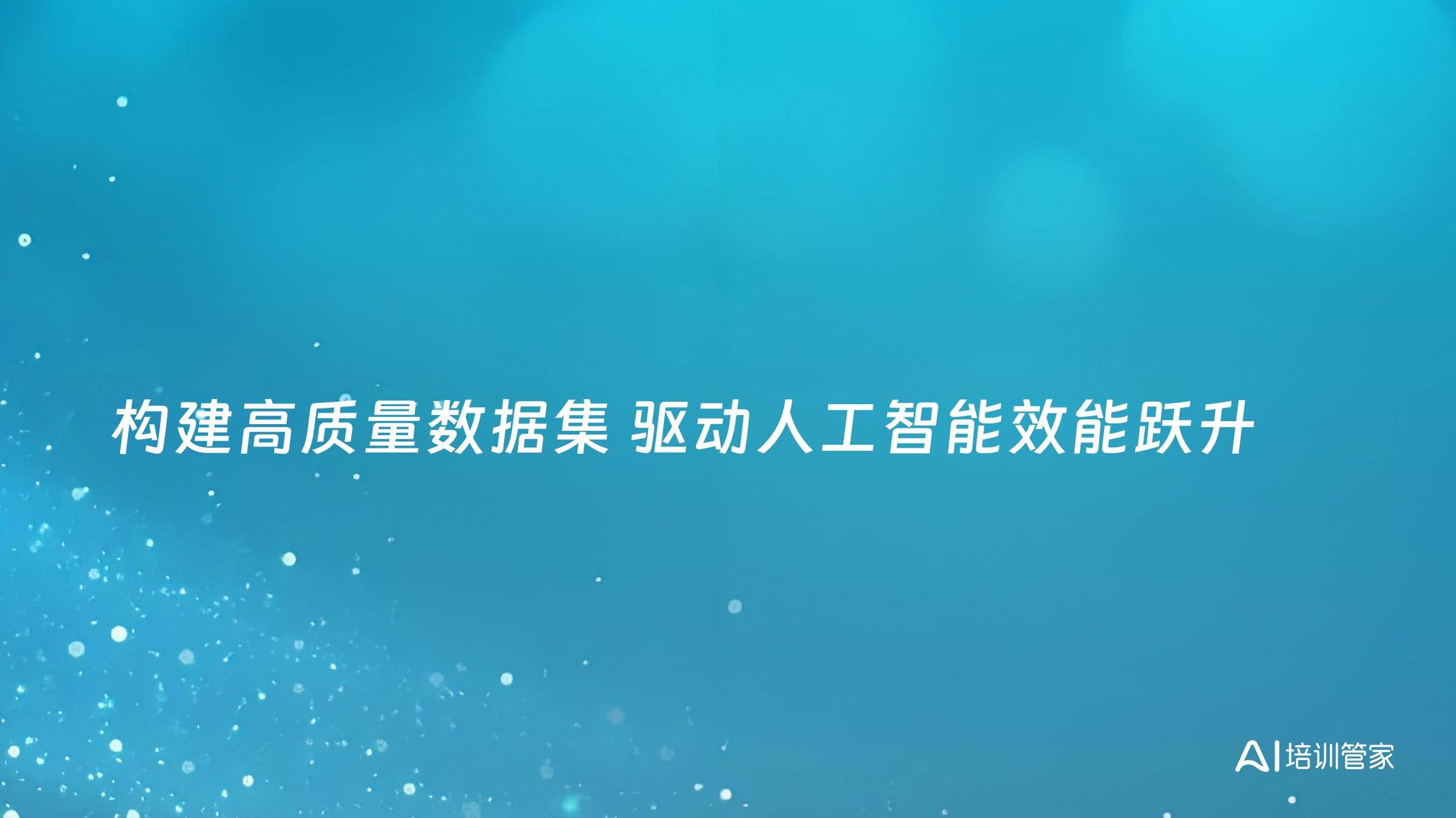 构建高质量数据集 驱动人工智能效能跃升