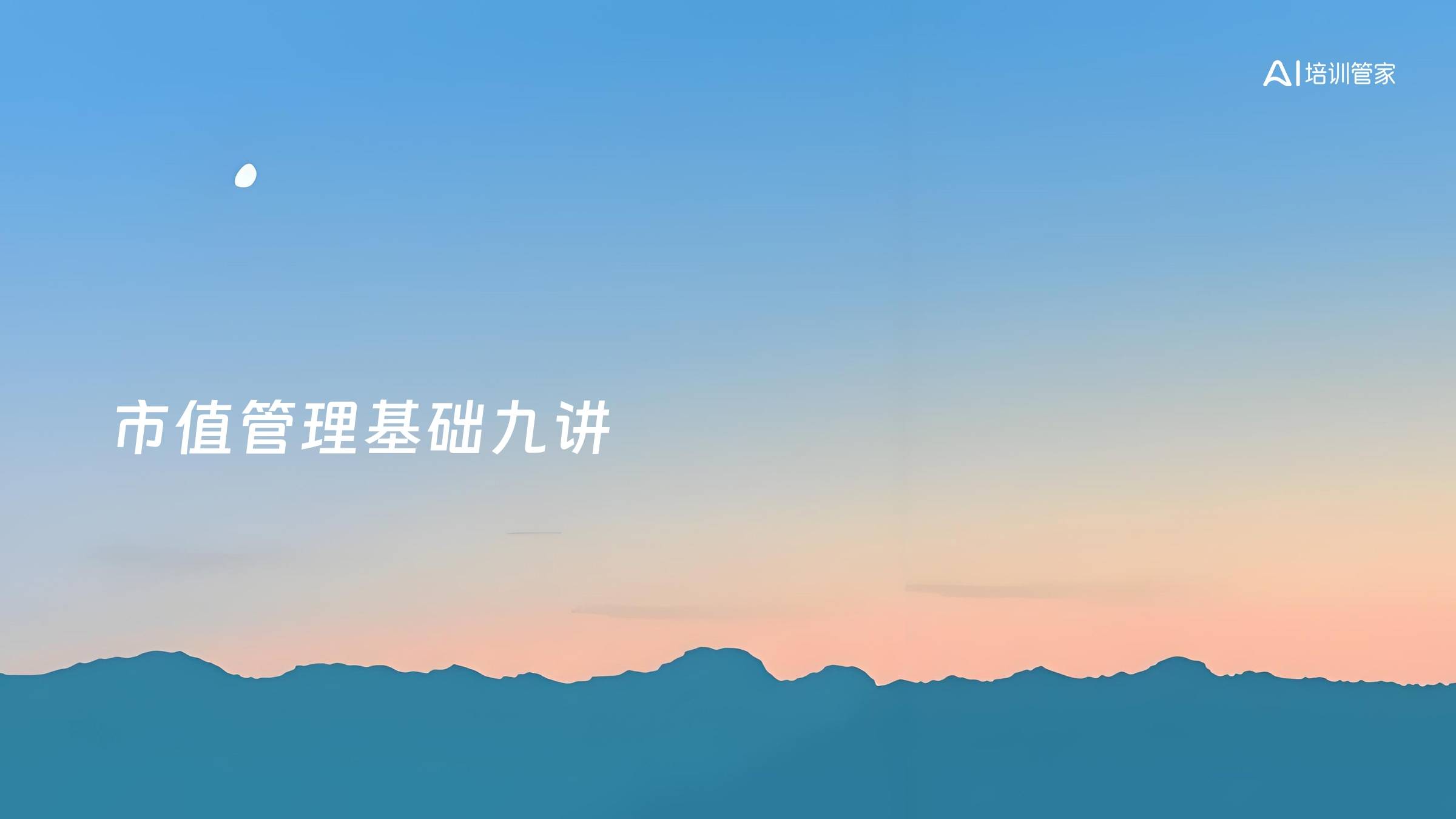 市值管理基础九讲