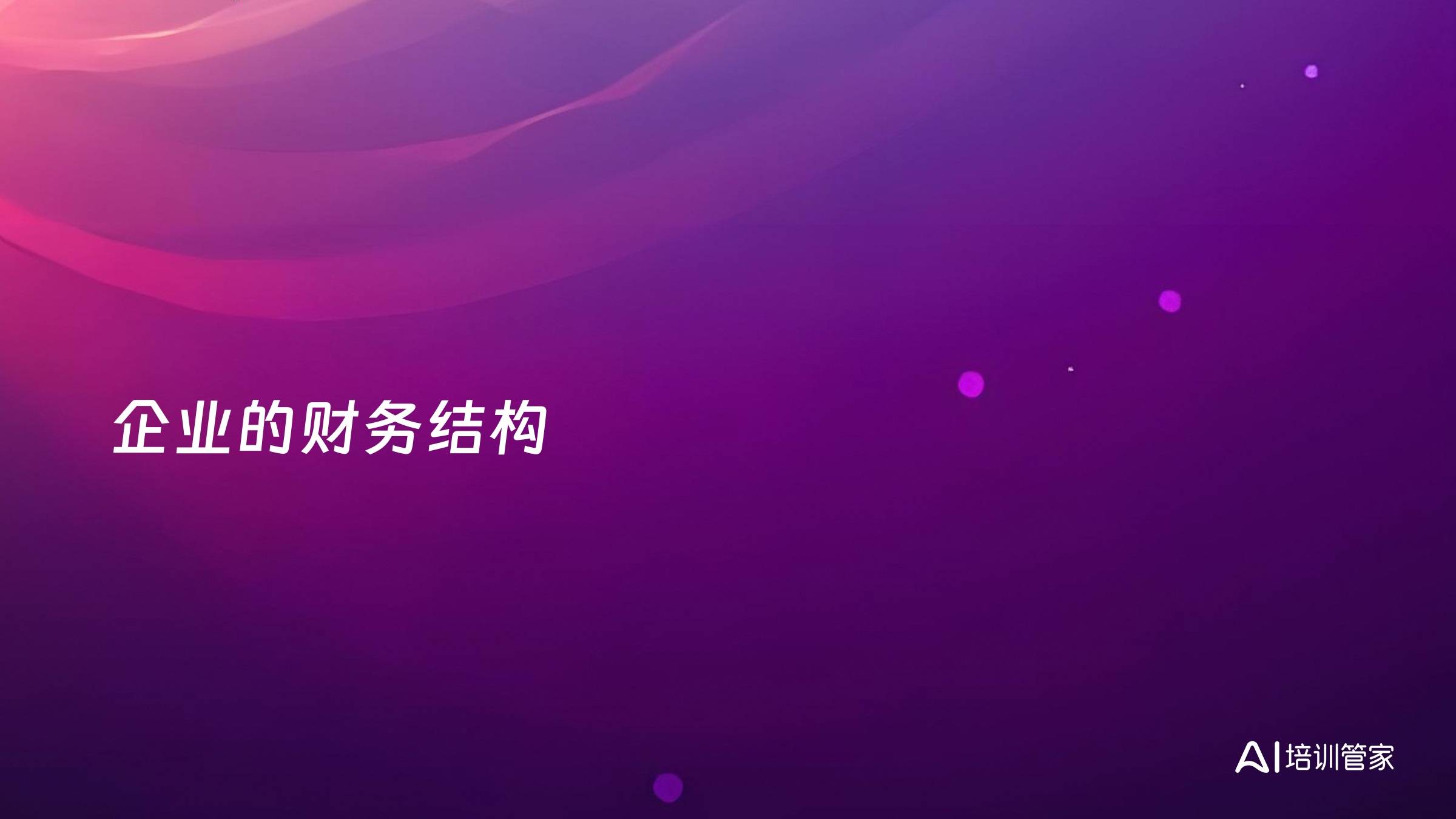 企业的财务结构