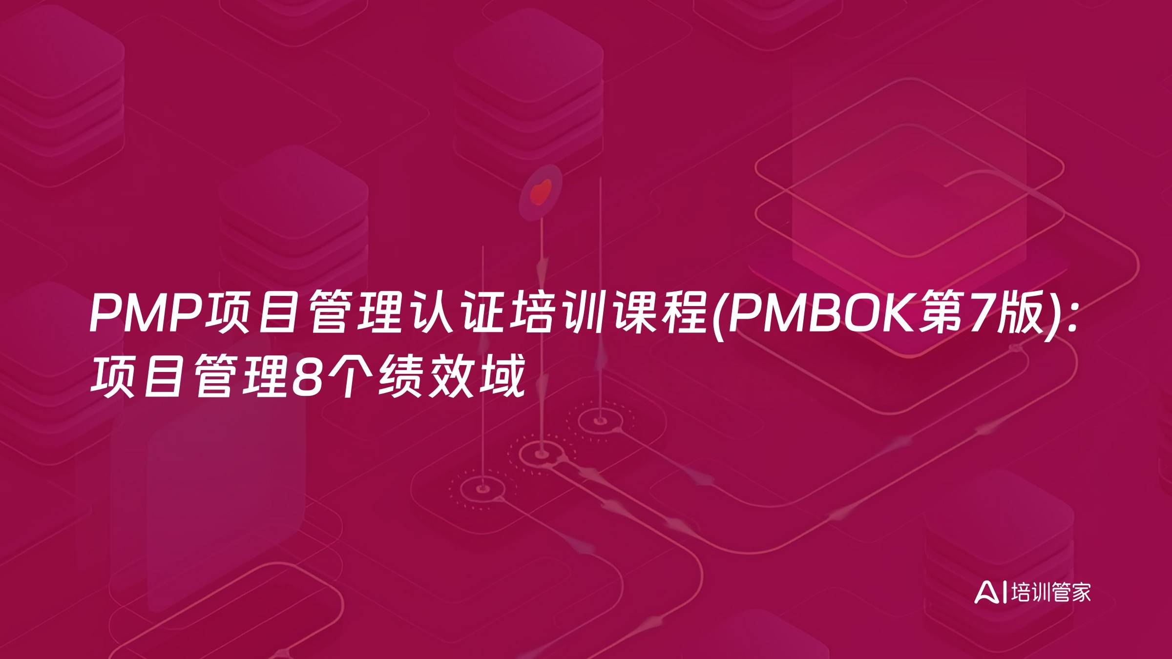 PMP项目管理认证培训课程(PMBOK第7版)：项目管理8个绩效域