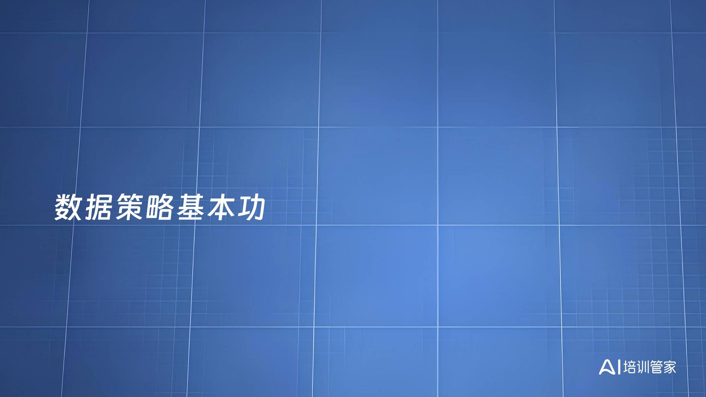 数据策略基本功