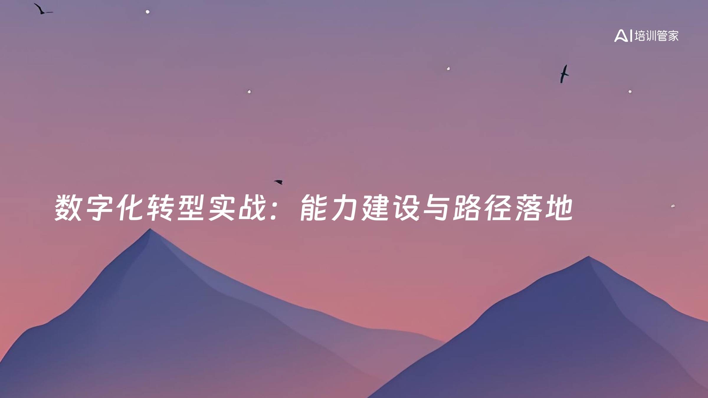 数字化转型实战：能力建设与路径落地