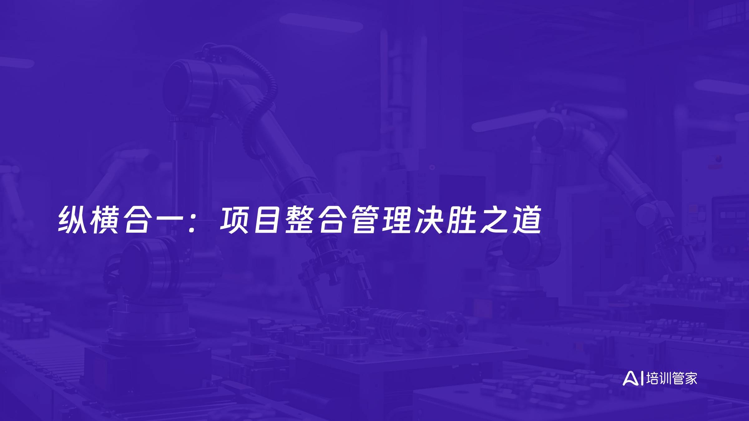 纵横合一：项目整合管理决胜之道