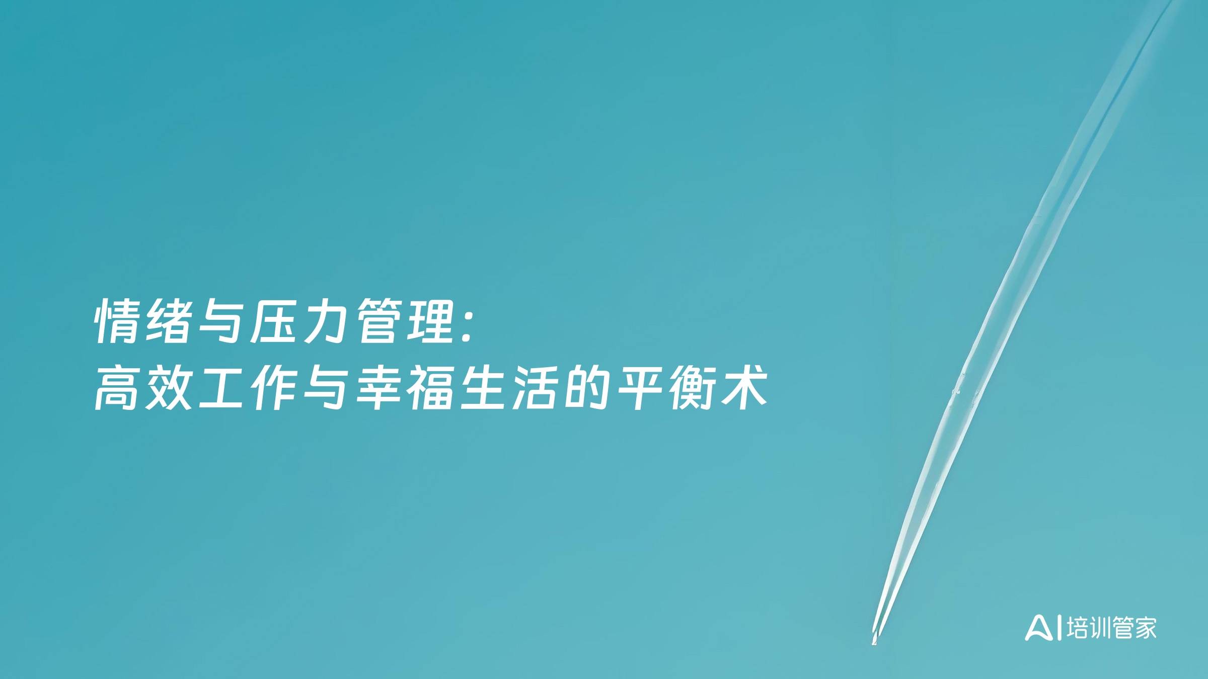 情绪与压力管理：高效工作与幸福生活的平衡术