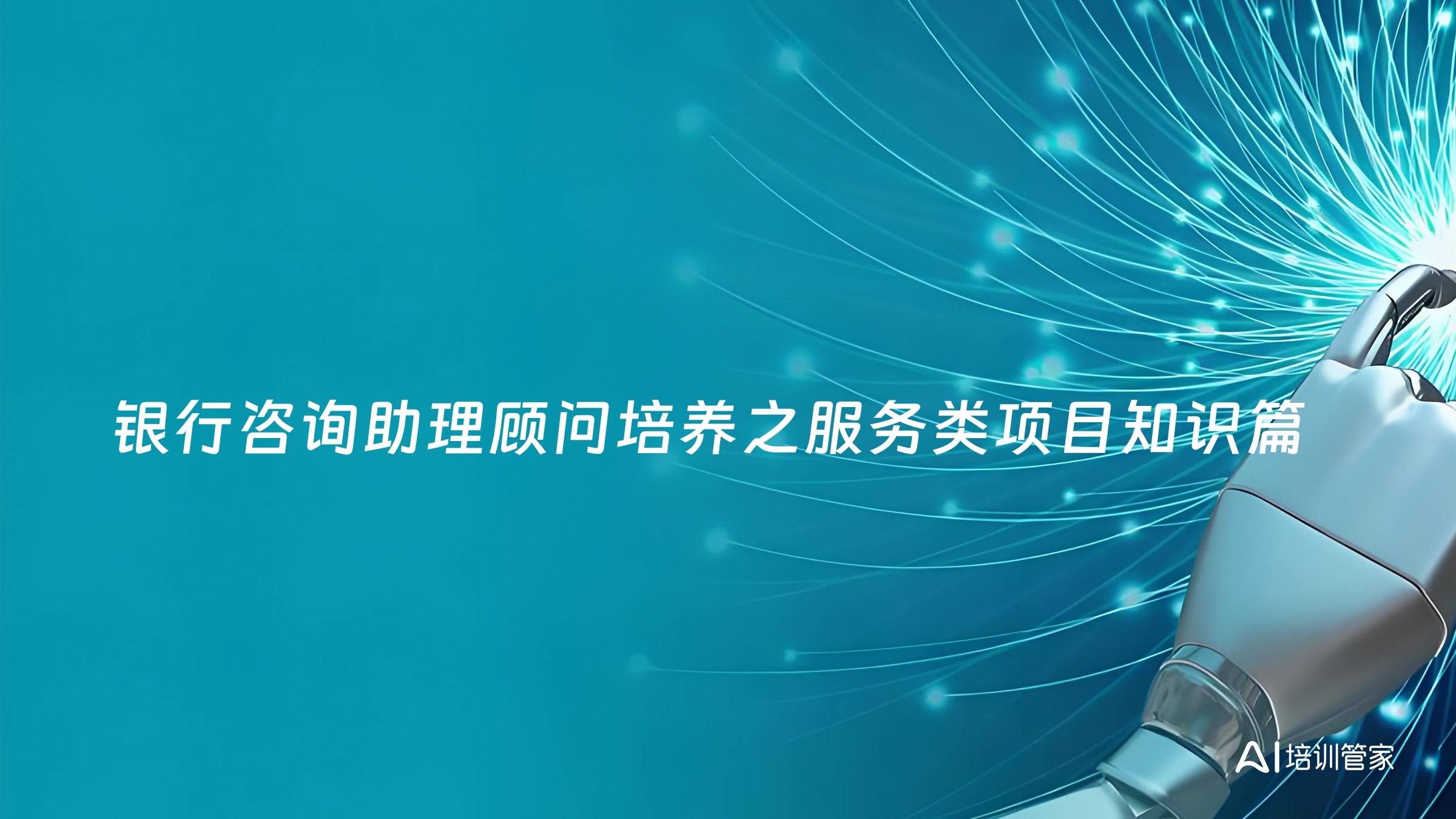 银行咨询助理顾问培养之服务类项目知识篇