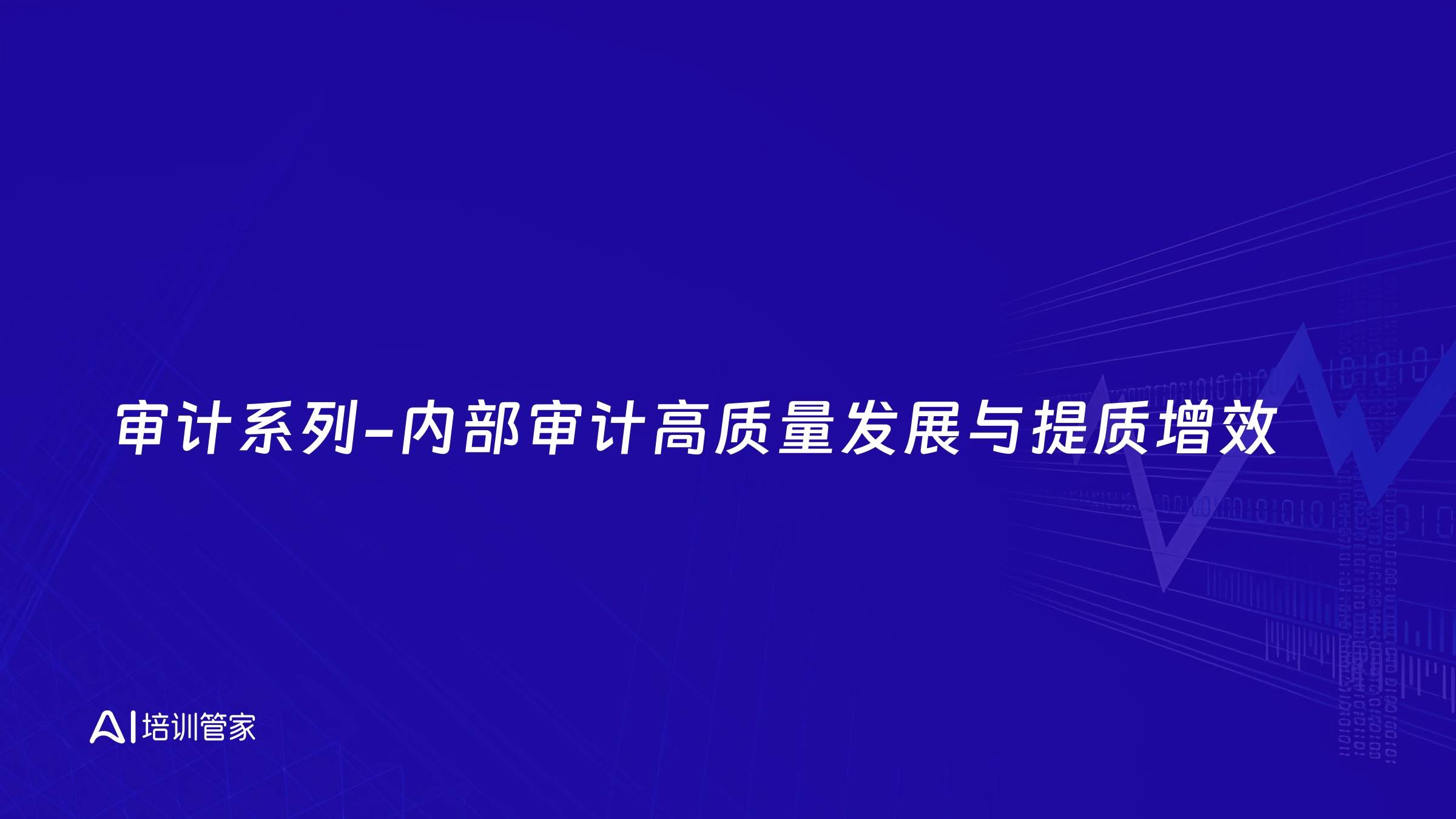 审计系列-内部审计高质量发展与提质增效