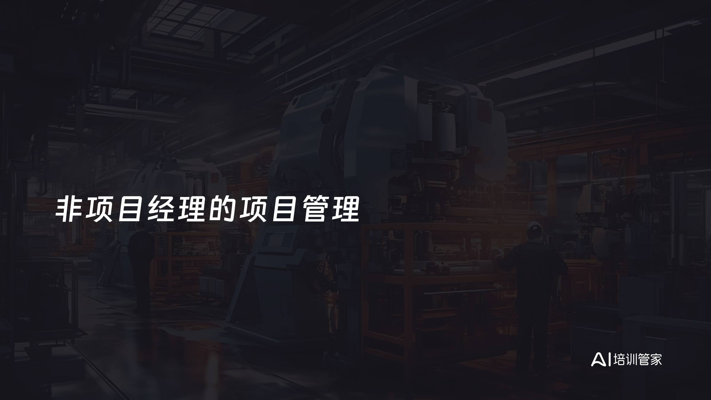 非项目经理的项目管理