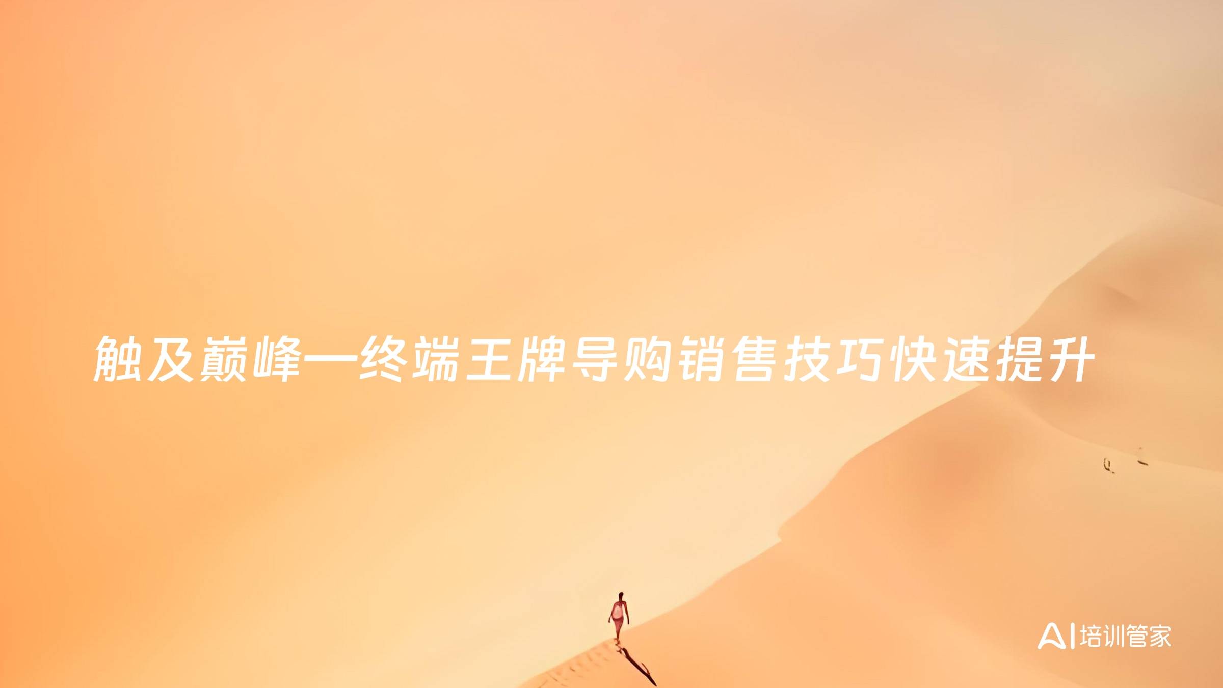 触及巅峰—终端王牌导购销售技巧快速提升
