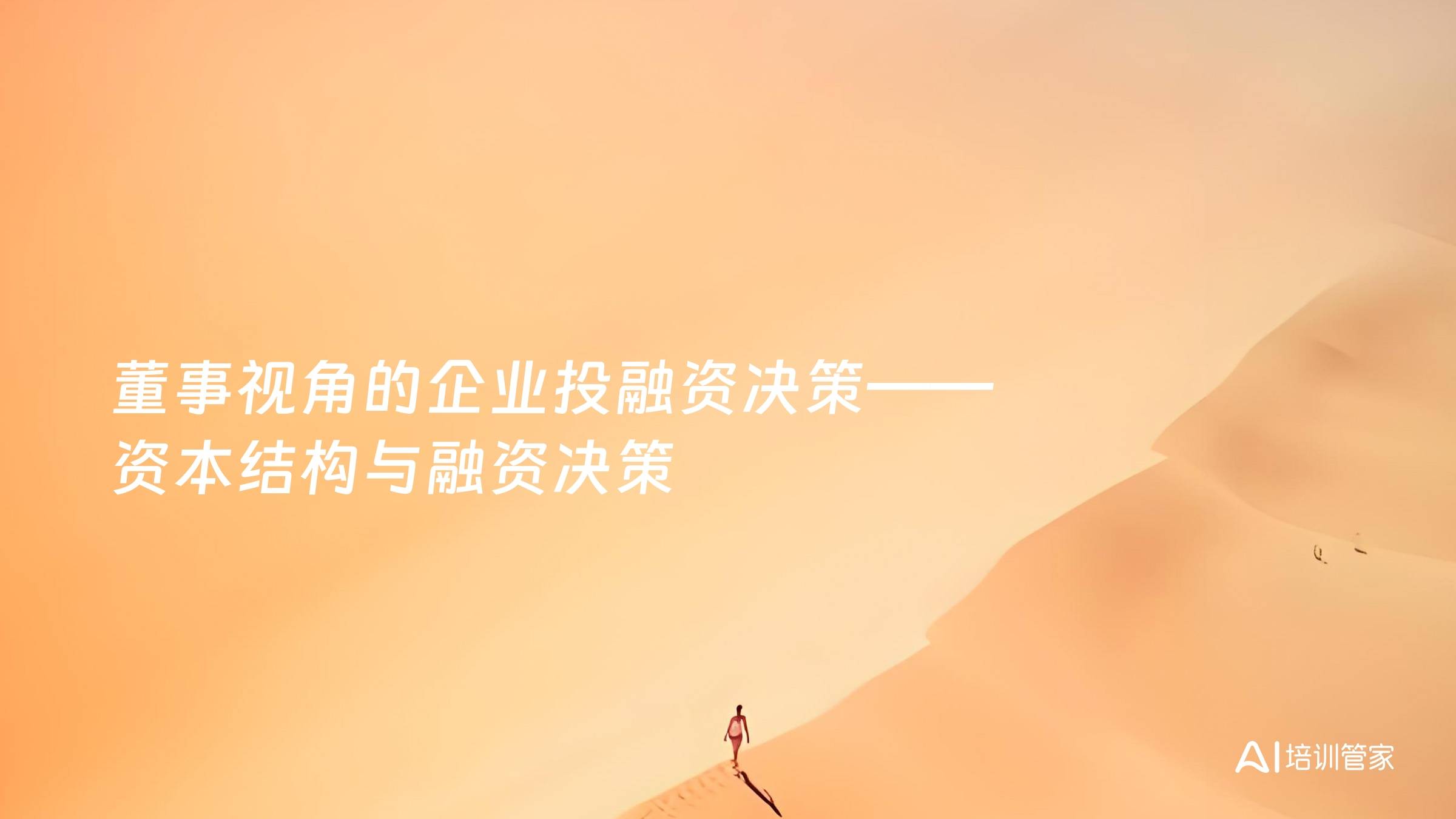 董事视角的企业投融资决策——资本结构与融资决策