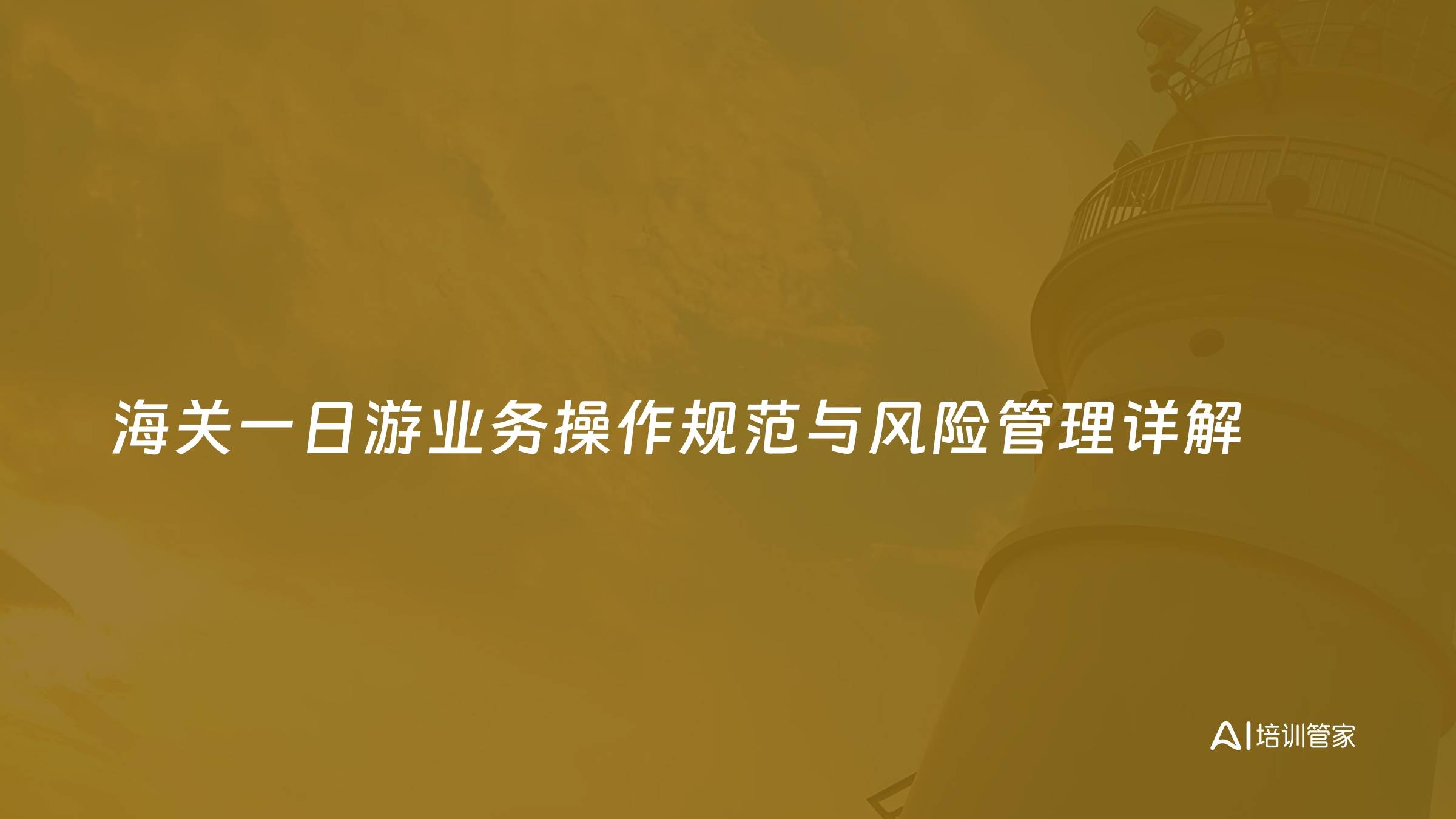 海关一日游业务操作规范与风险管理详解