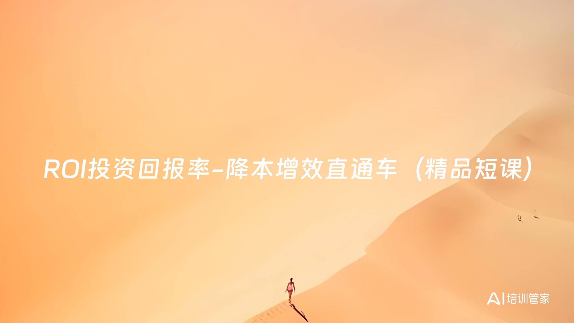 ROI投资回报率-降本增效直通车（精品短课）