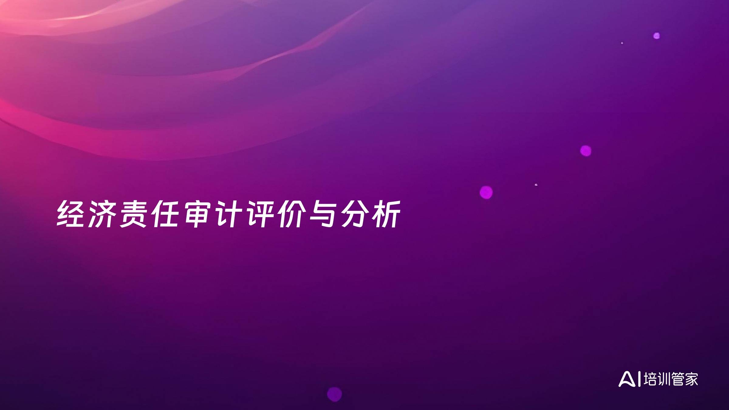 经济责任审计评价与分析