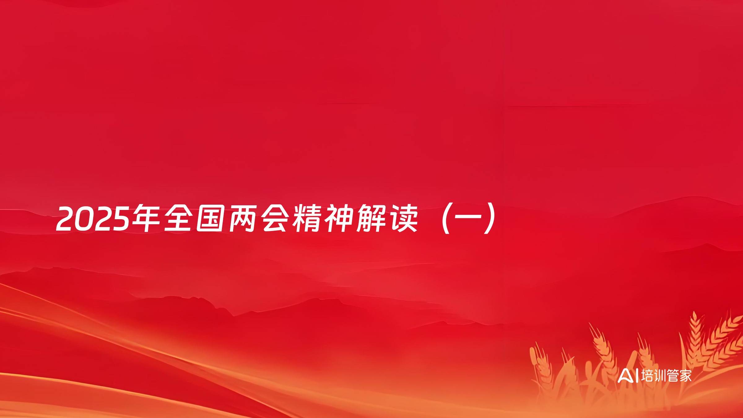 2025年全国两会精神解读（一）