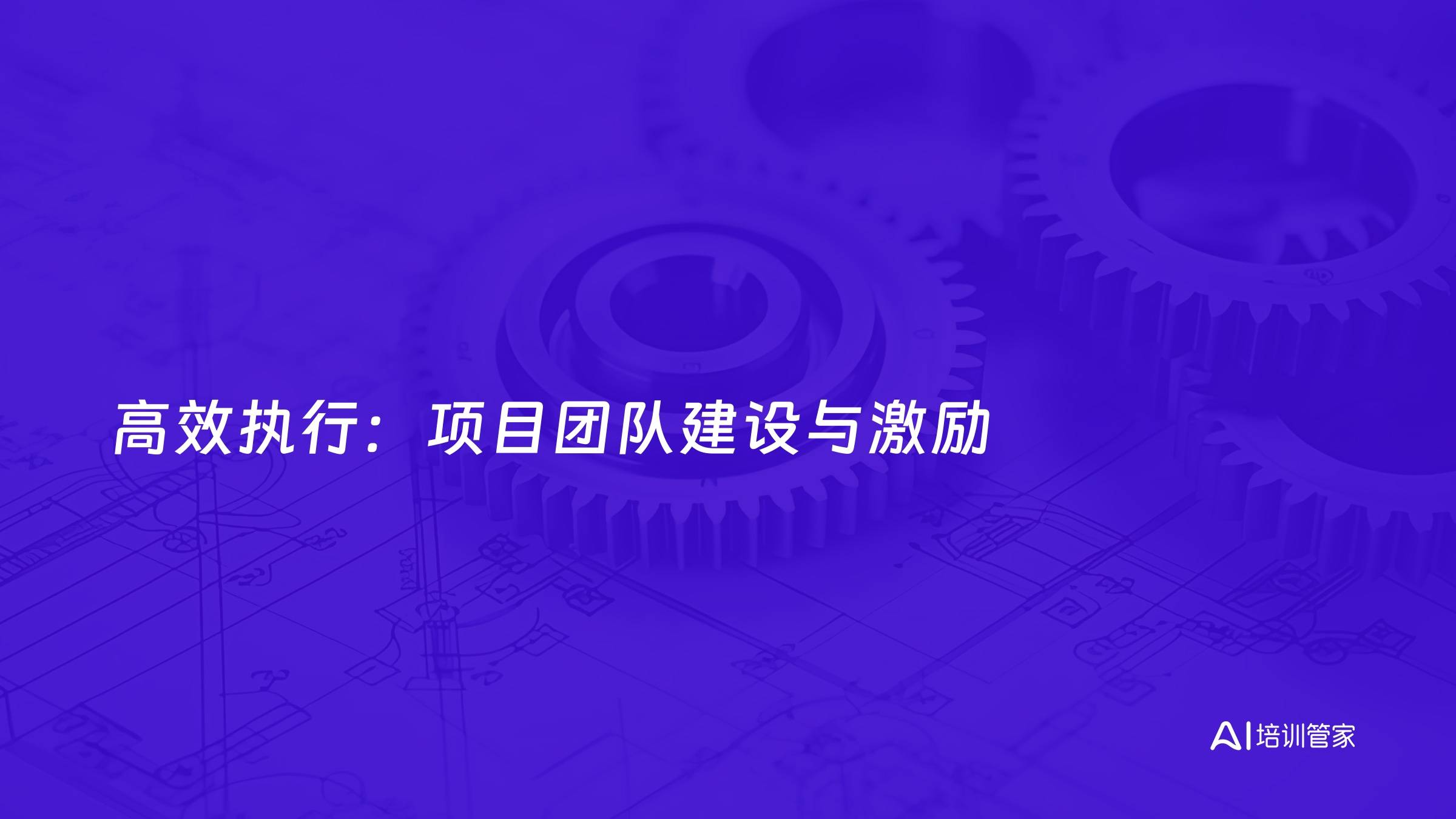 高效执行：项目团队建设与激励