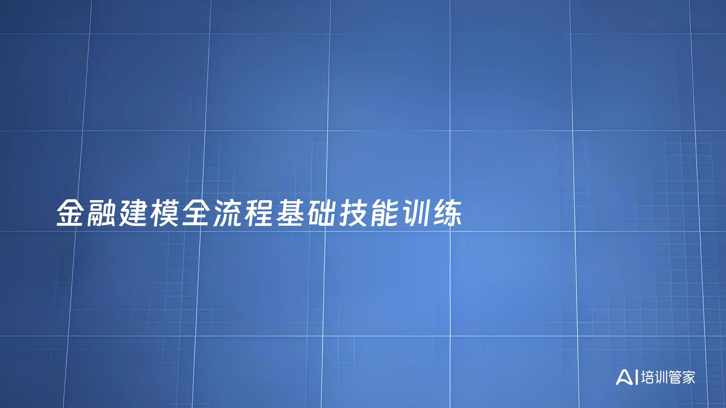 金融建模全流程基础技能训练